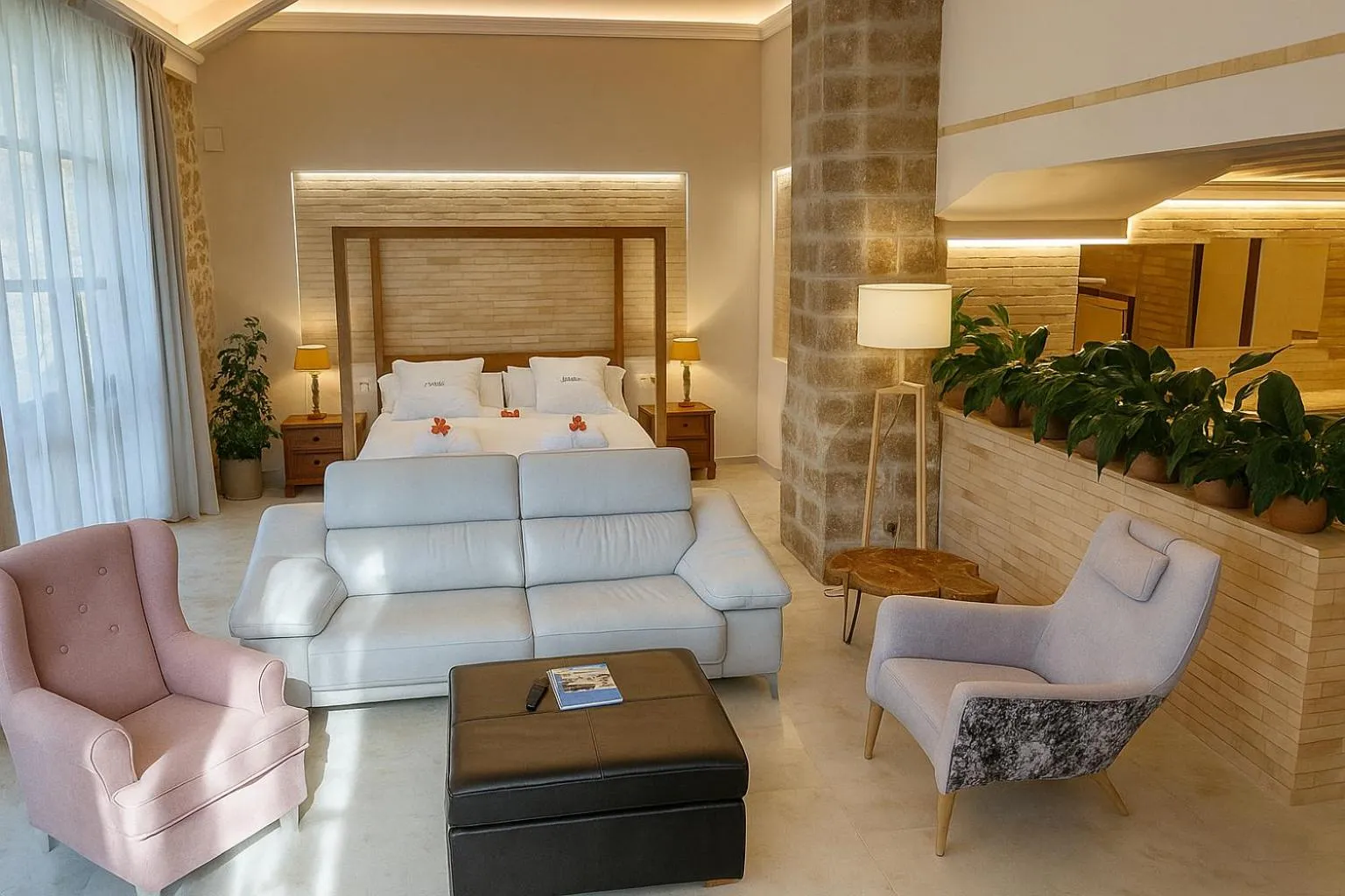 Bed in Hotel Finca Ca N'ai - Adults Only