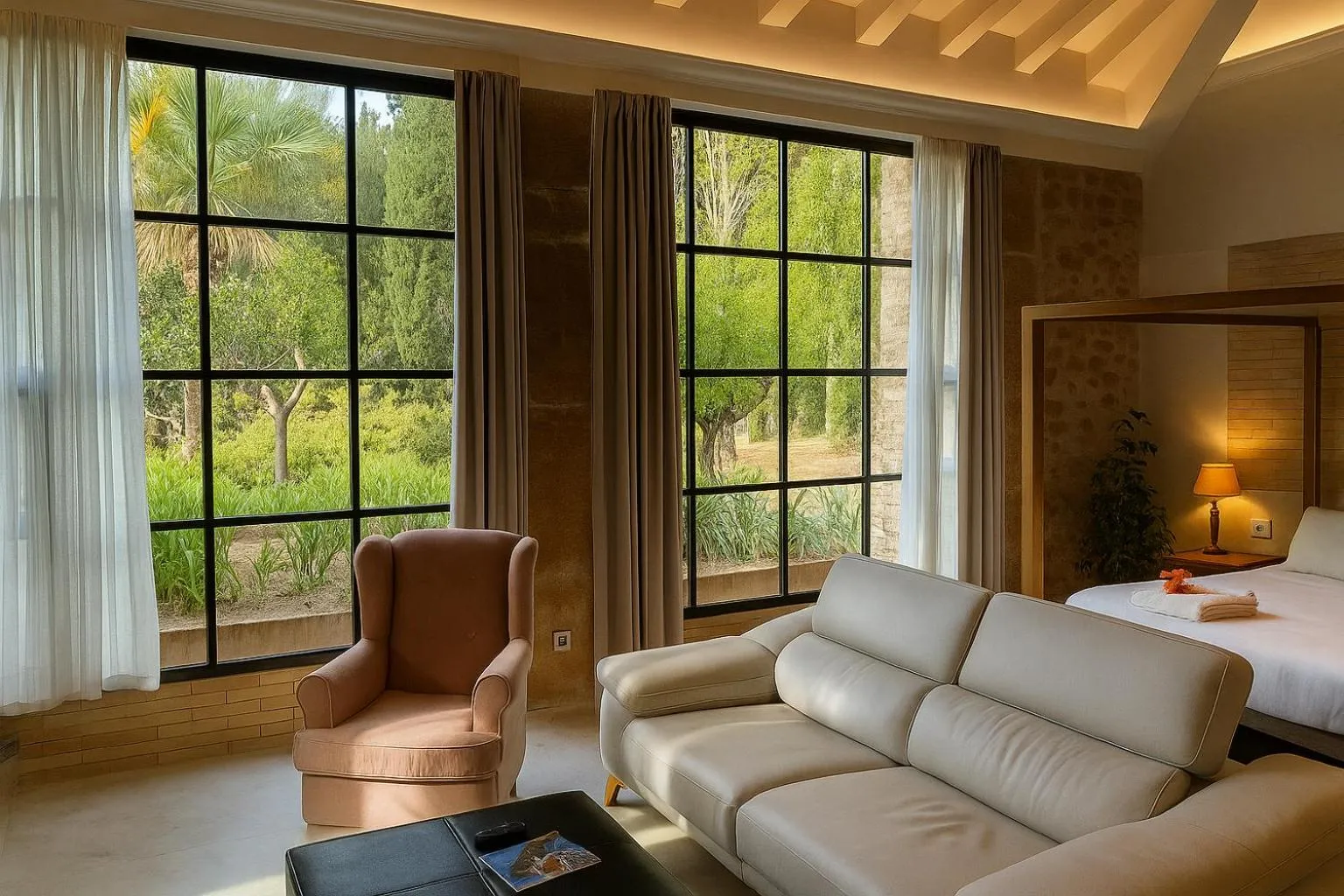 Bed in Hotel Finca Ca N'ai - Adults Only