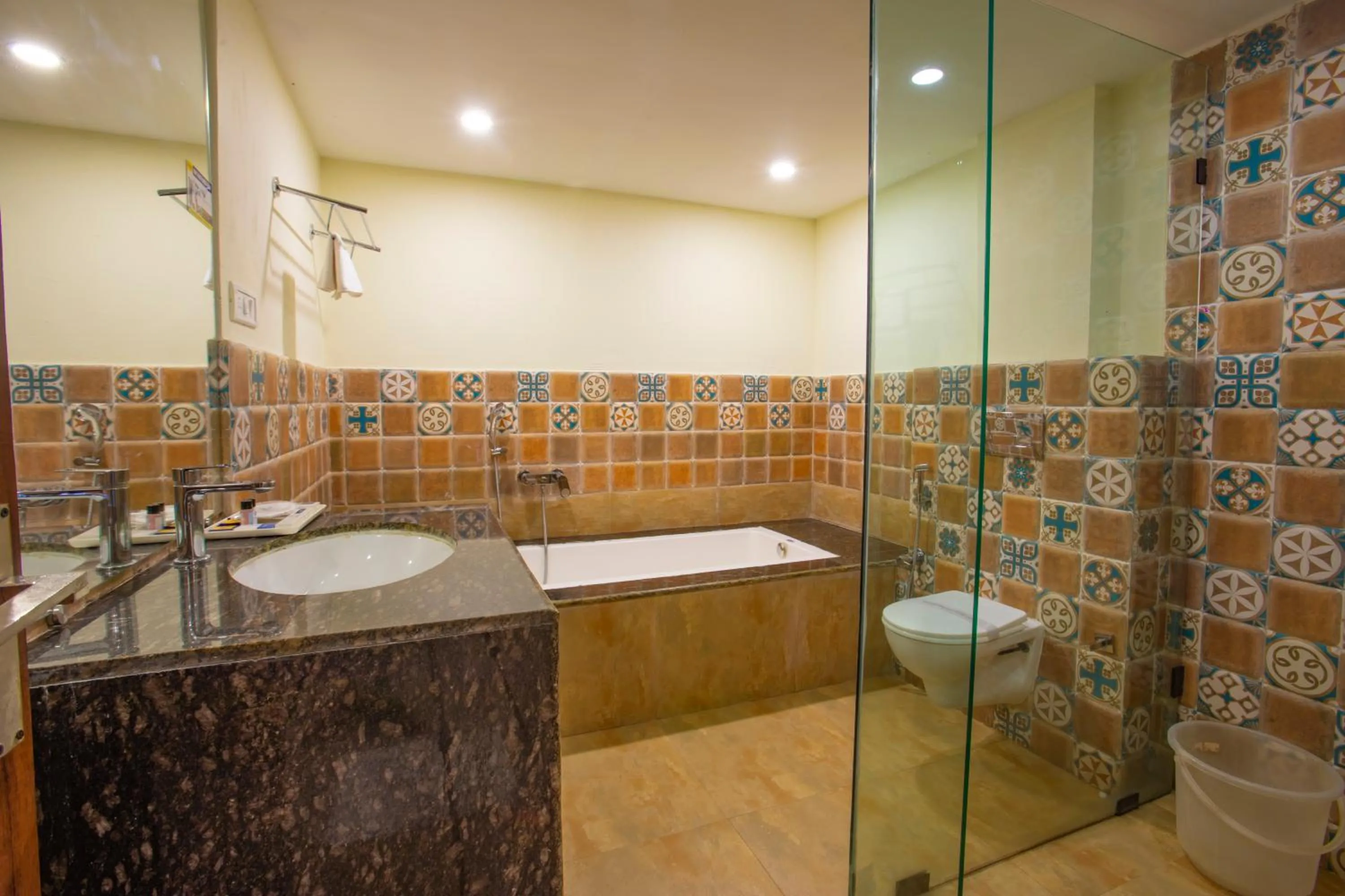 Bathroom in Nitya Resort, Calangute
