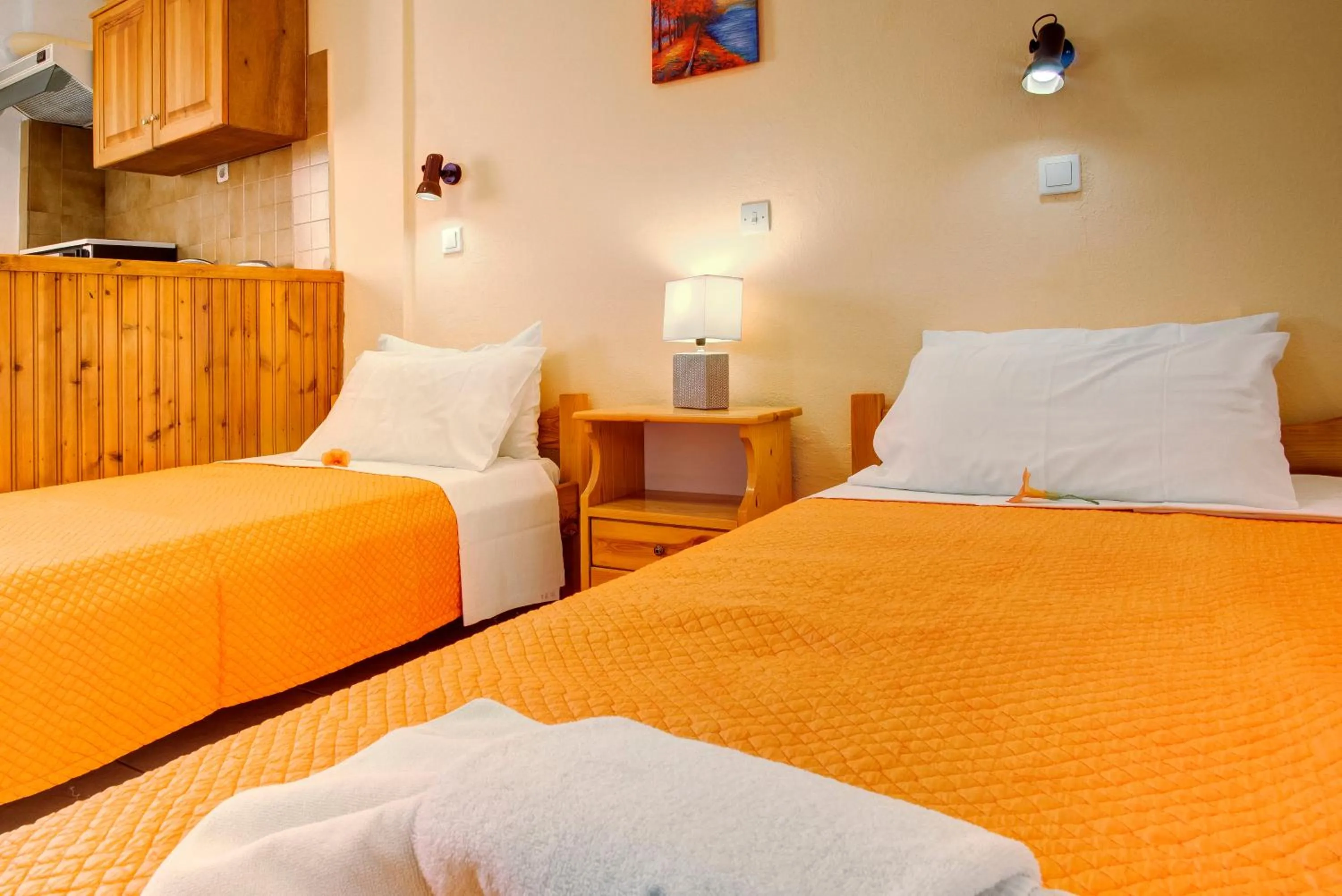 Bedroom, Bed in Blue Dream Apartments