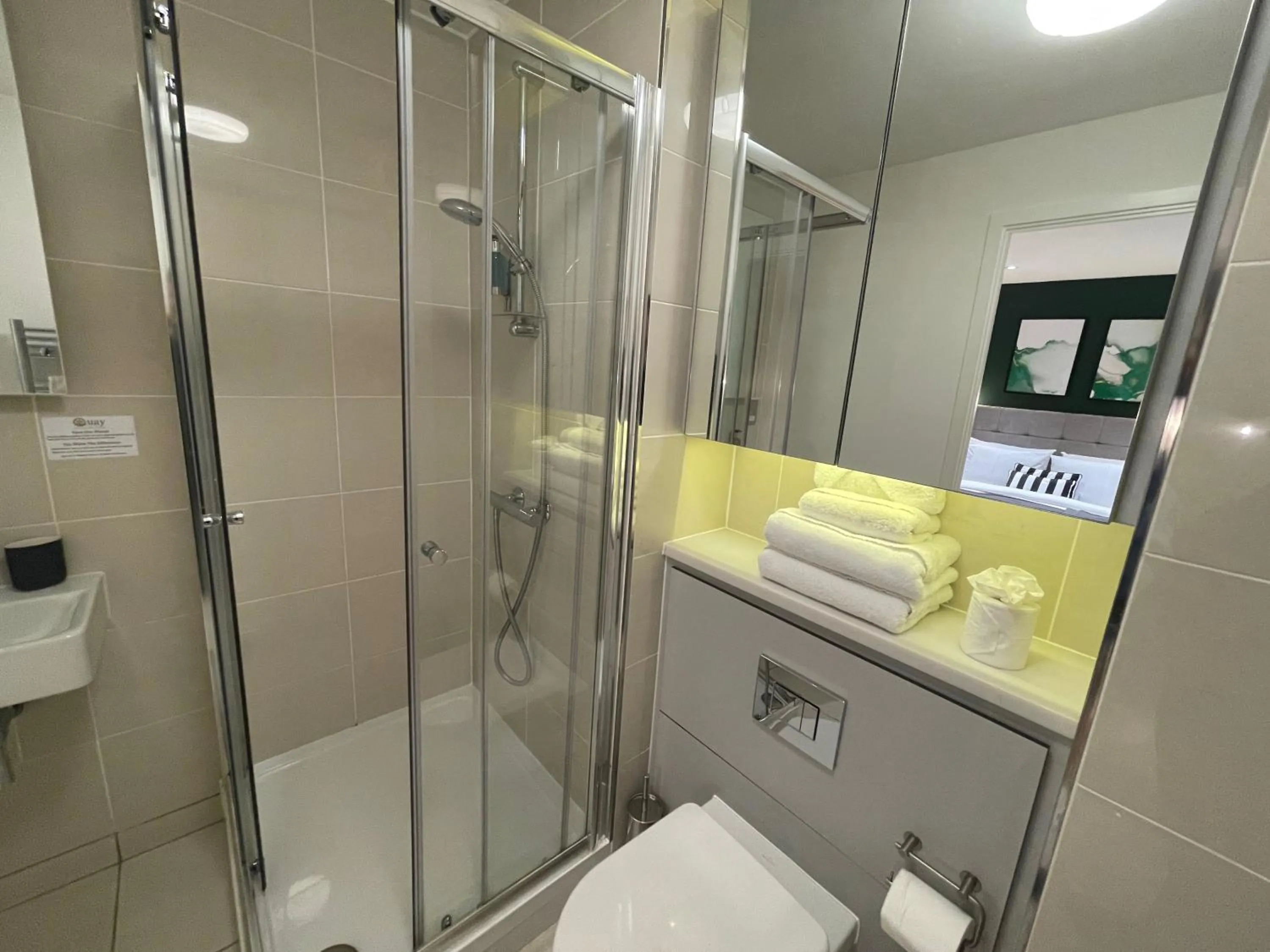 Shower in Quay Apartments Manchester