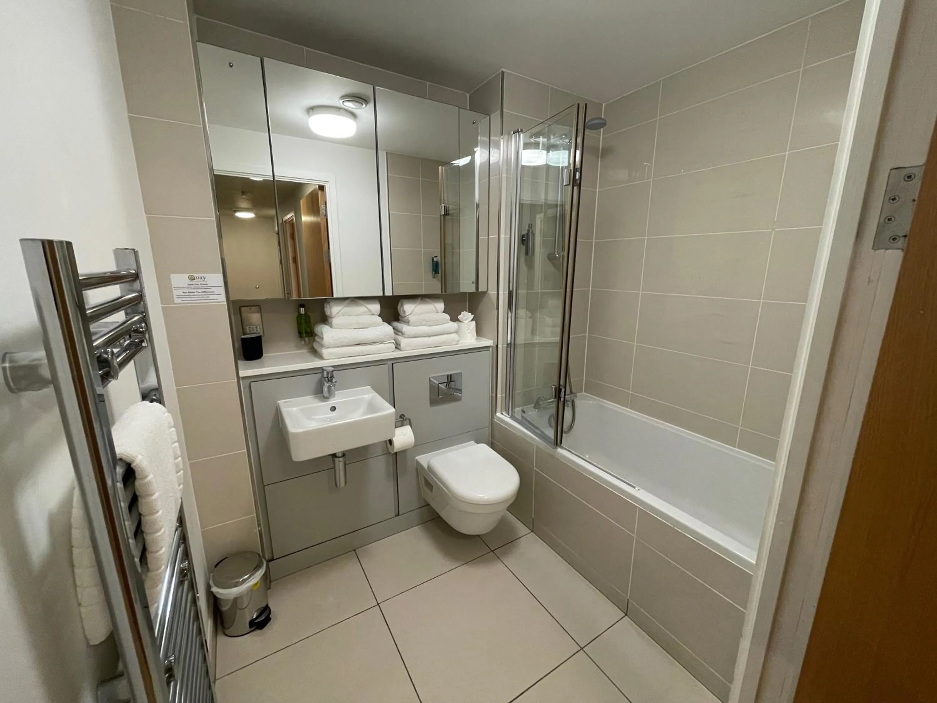 Toilet in Quay Apartments Manchester