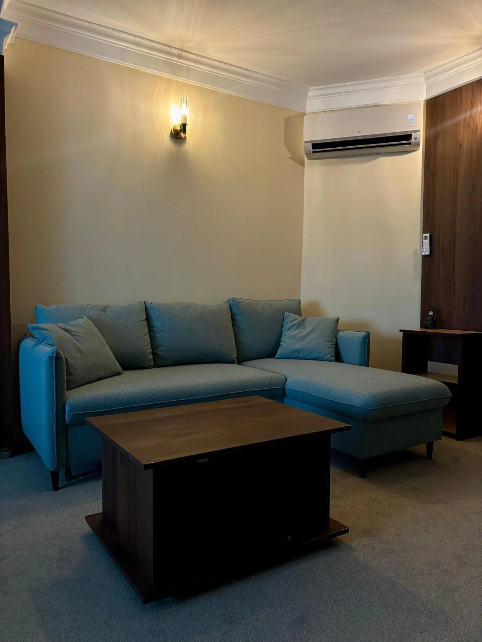 Seating area in Hotel President