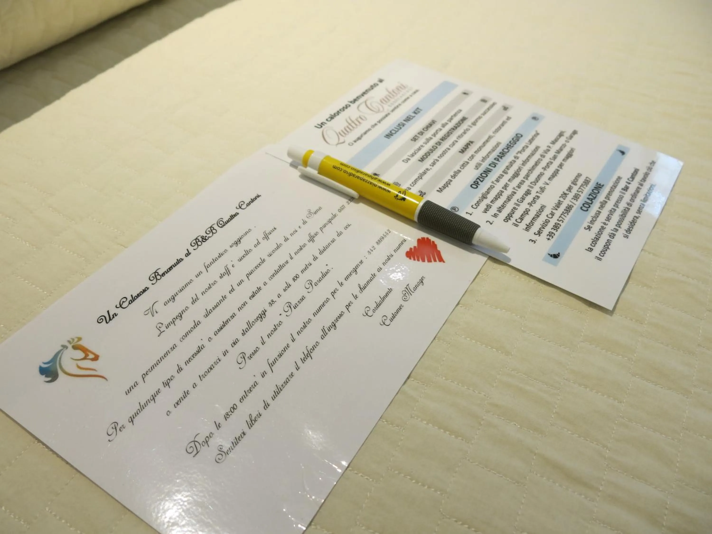 Decorative detail in B&B Quattro Cantoni