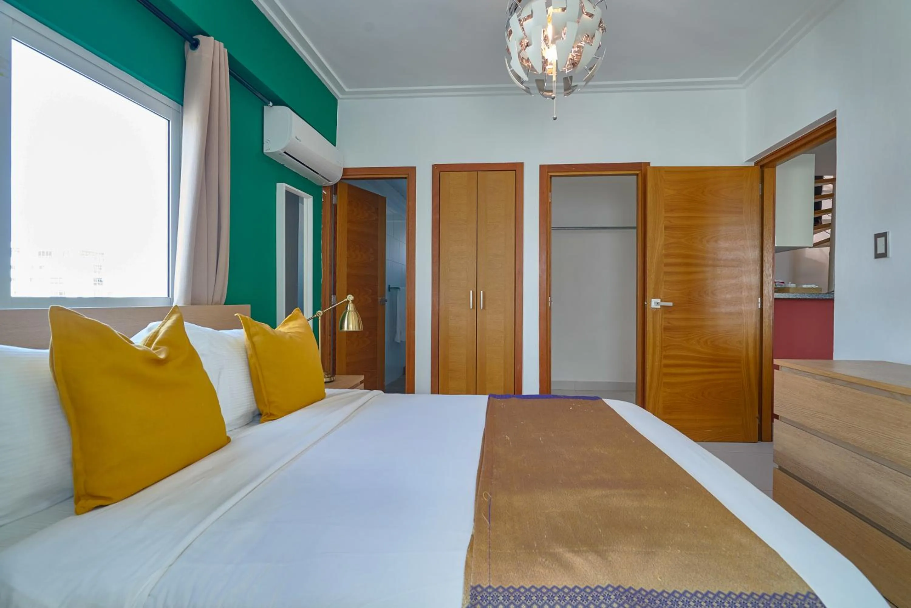 Photo of the whole room, Bed in Central Park Tower