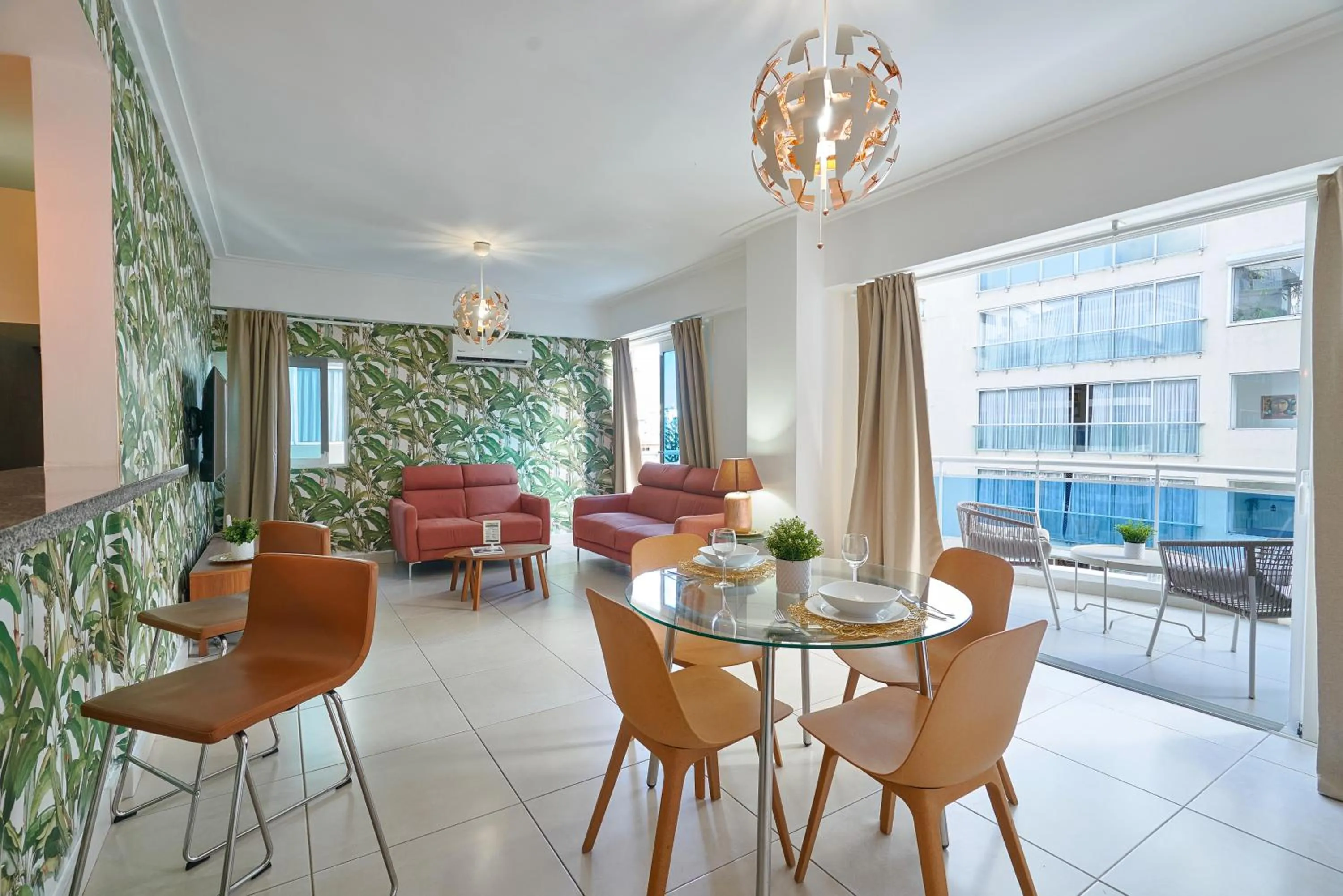 Living room in Central Park Tower