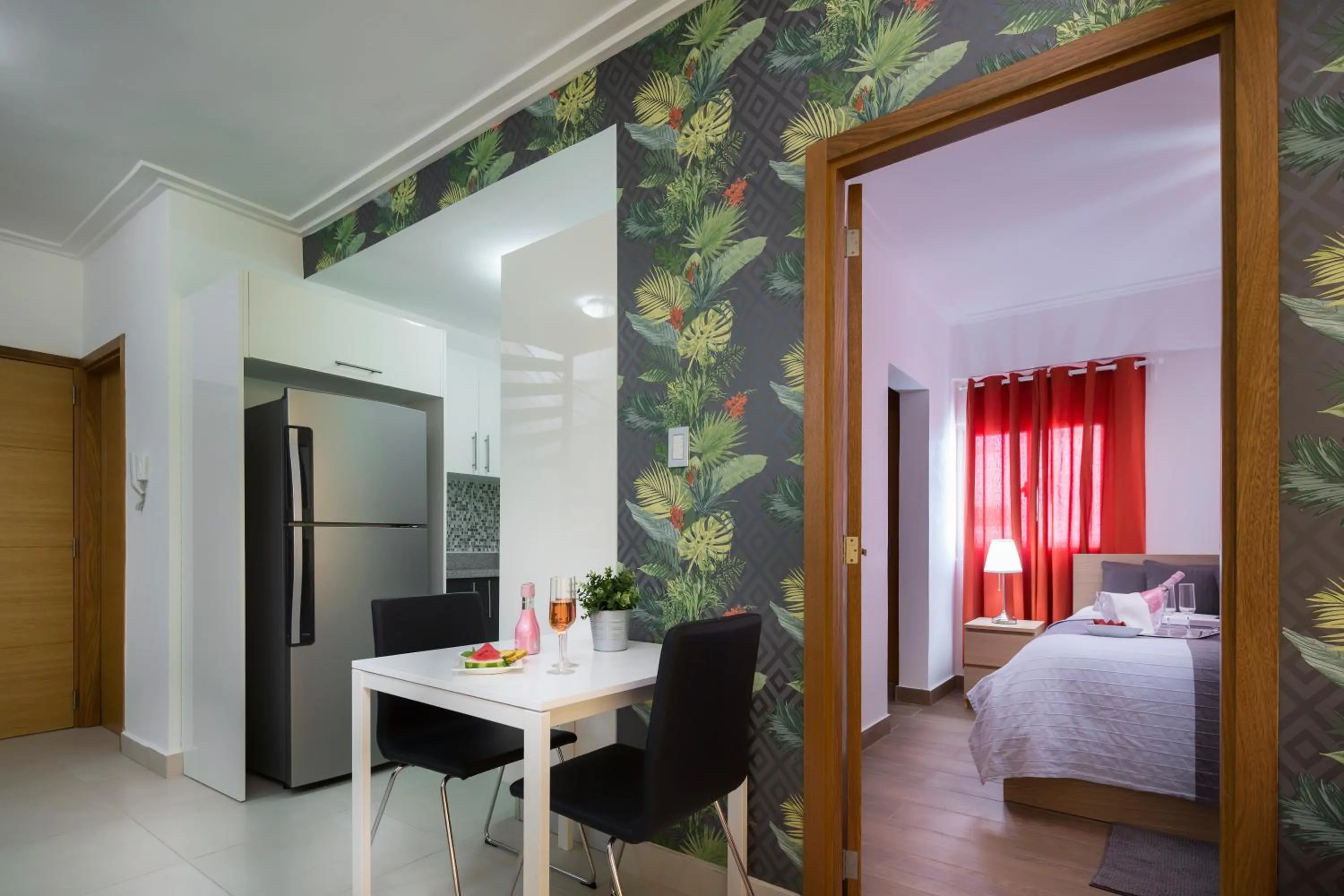 Kitchen or kitchenette, Bed in Central Park Tower