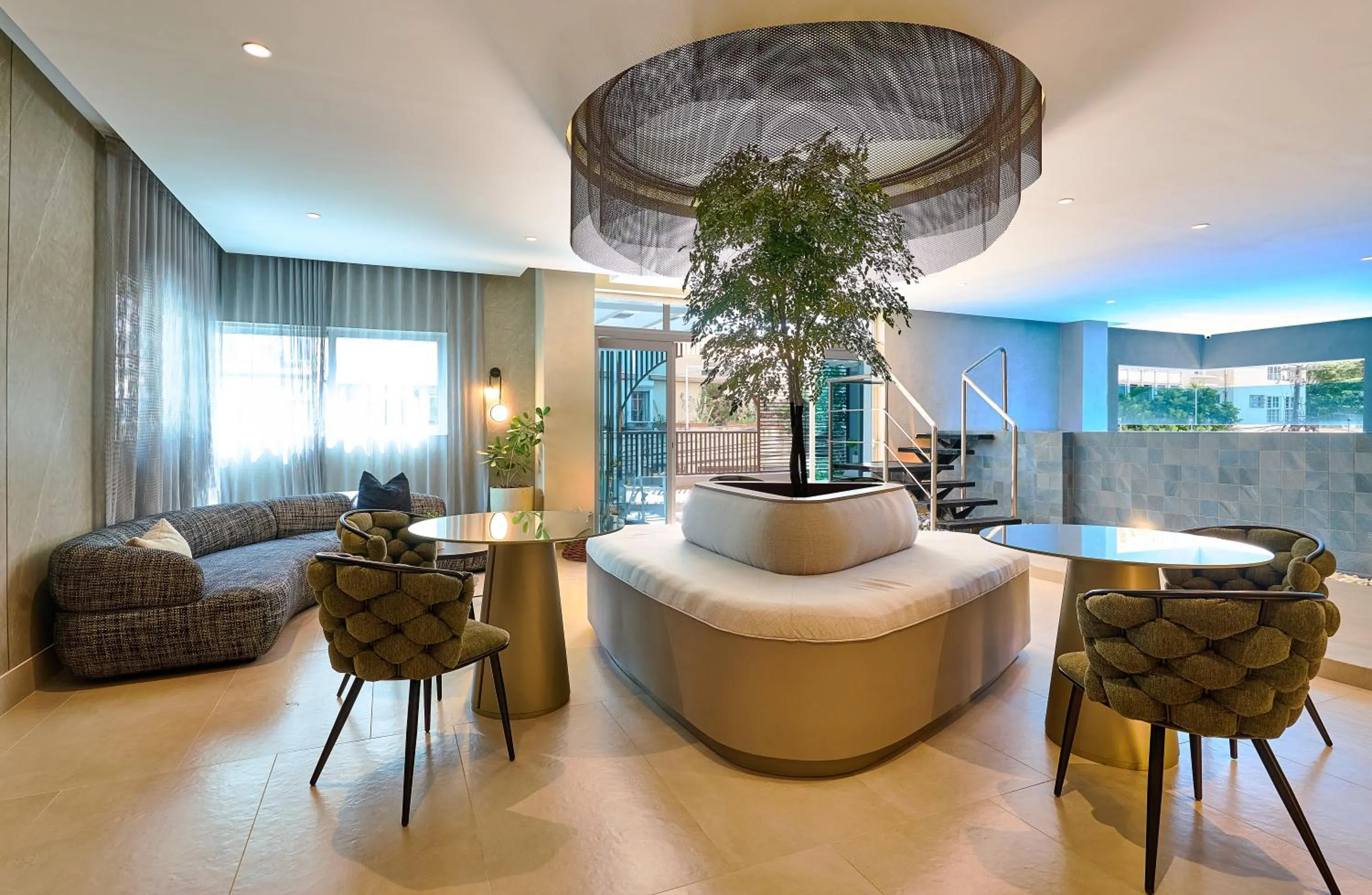 Seating area in Central Park Tower