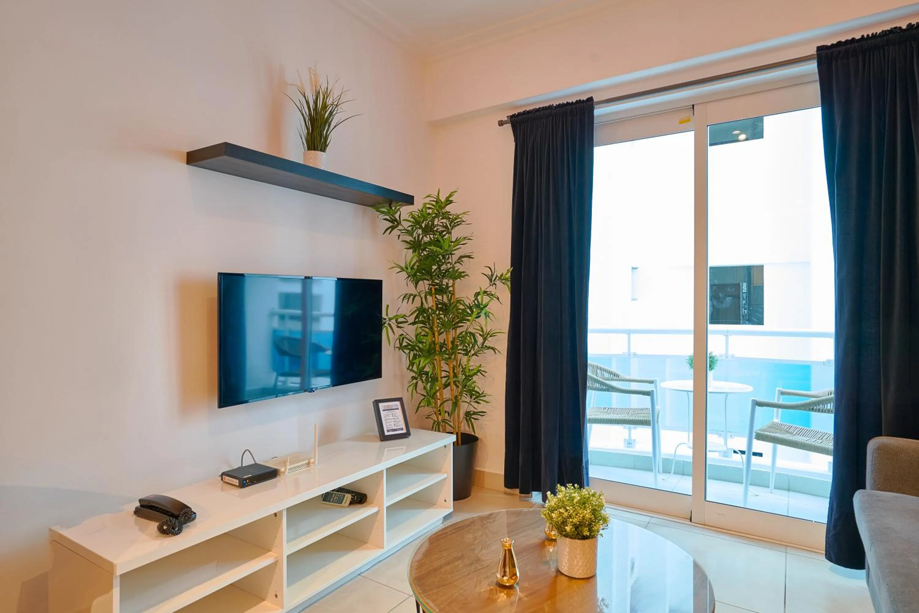 Living room in Central Park Tower