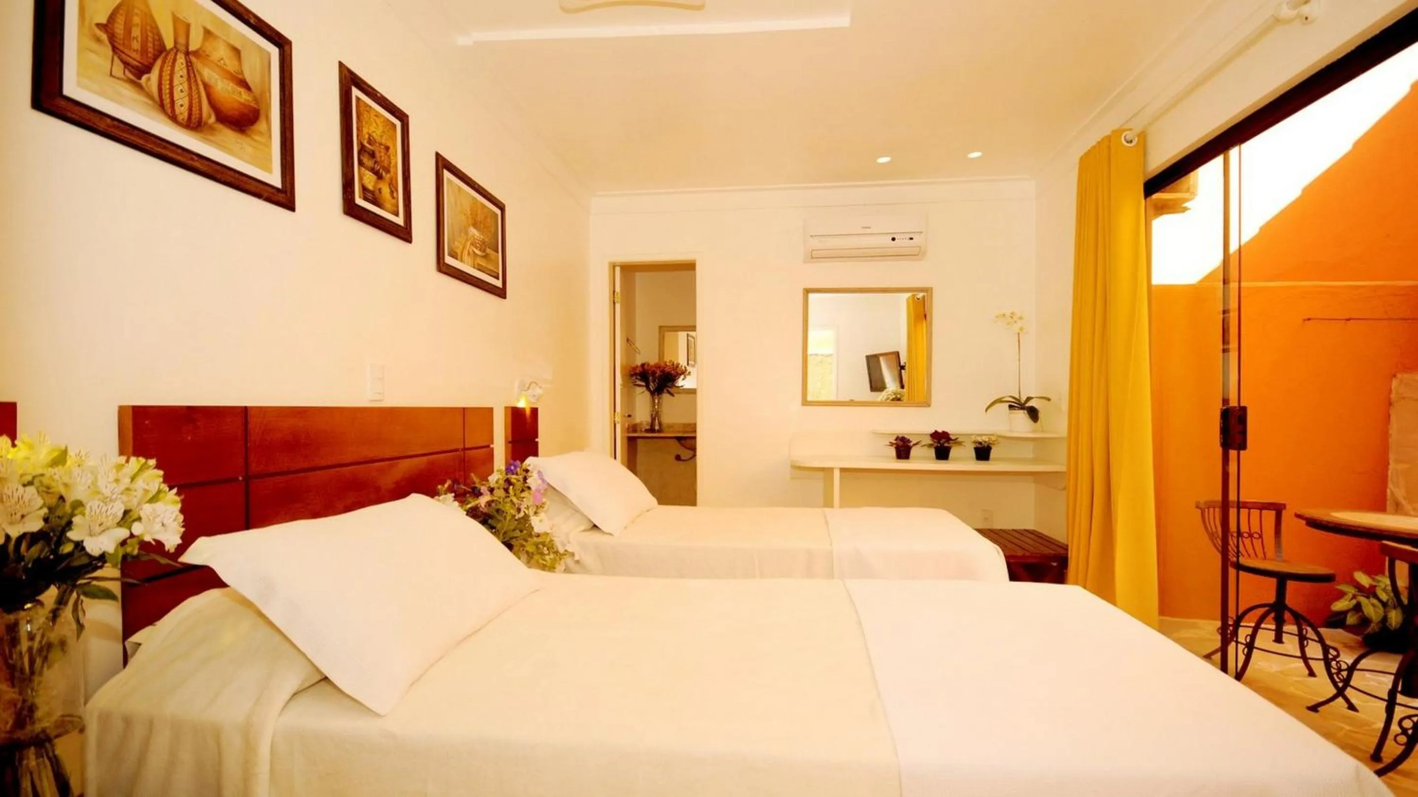 Bed in Pousada El Parador