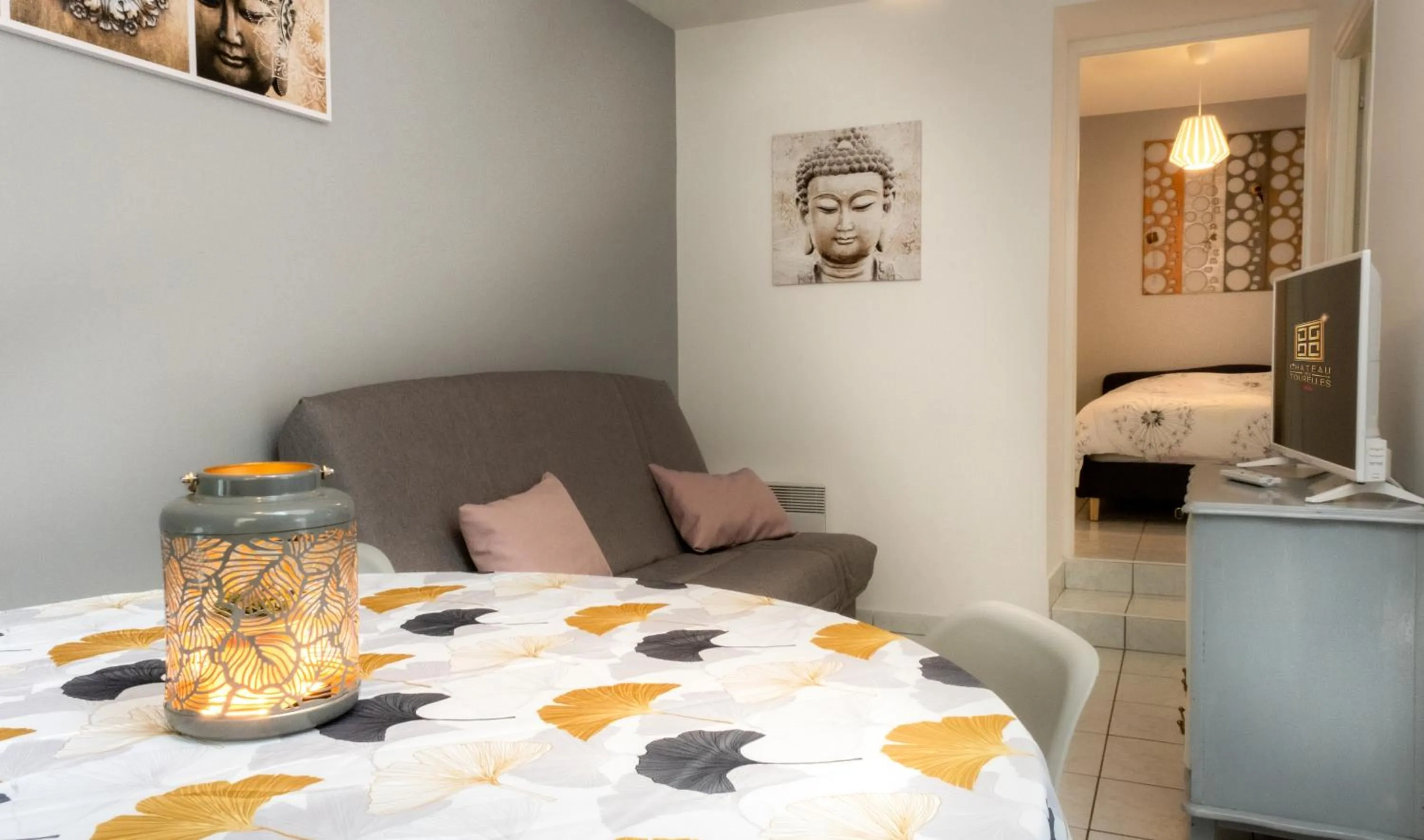 Seating area, Bed in Le Château des Tourelles en Vendée
