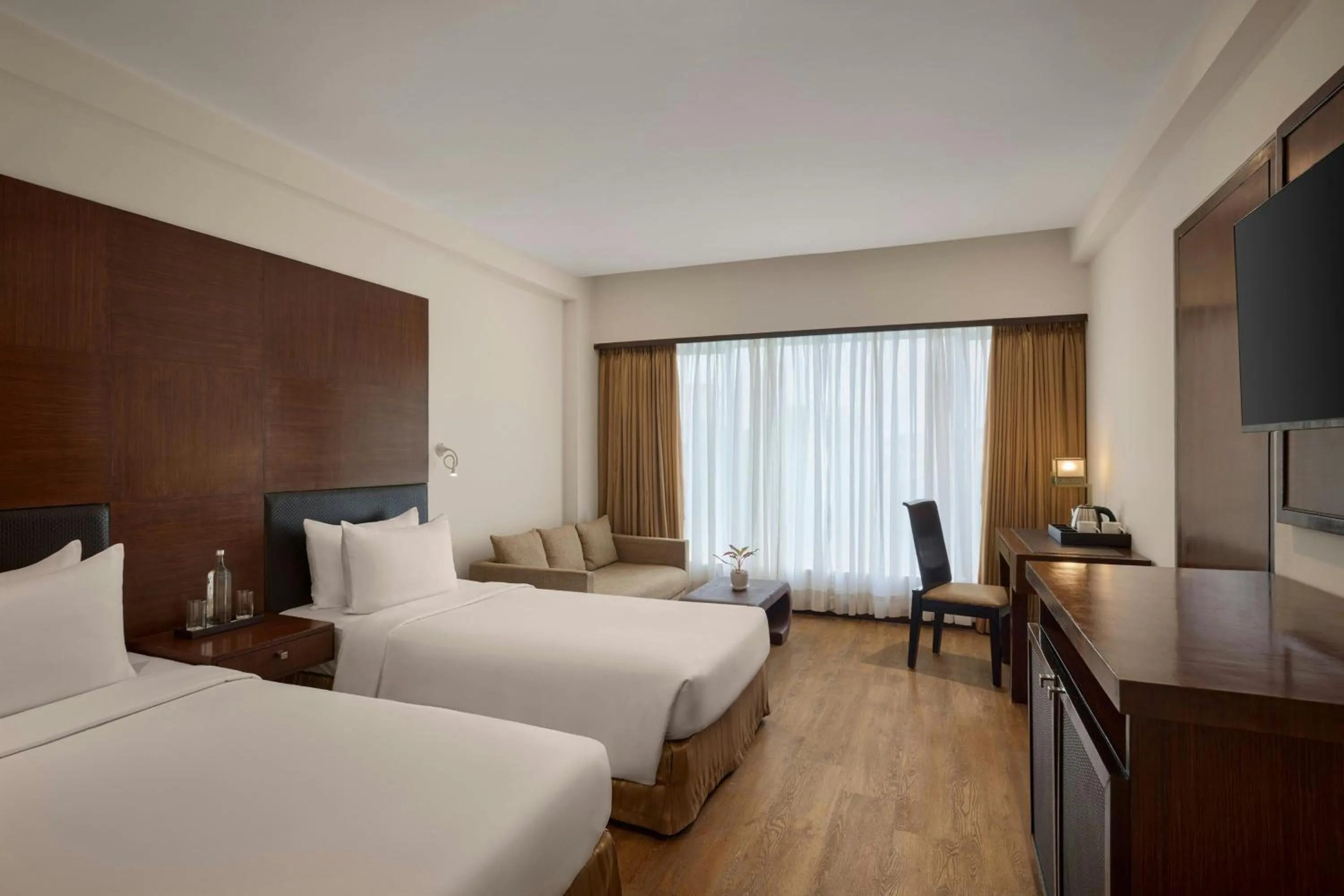 Photo of the whole room, Bed in The Fern Residency Ahmedabad, Subhash Bridge, Series by Marriott