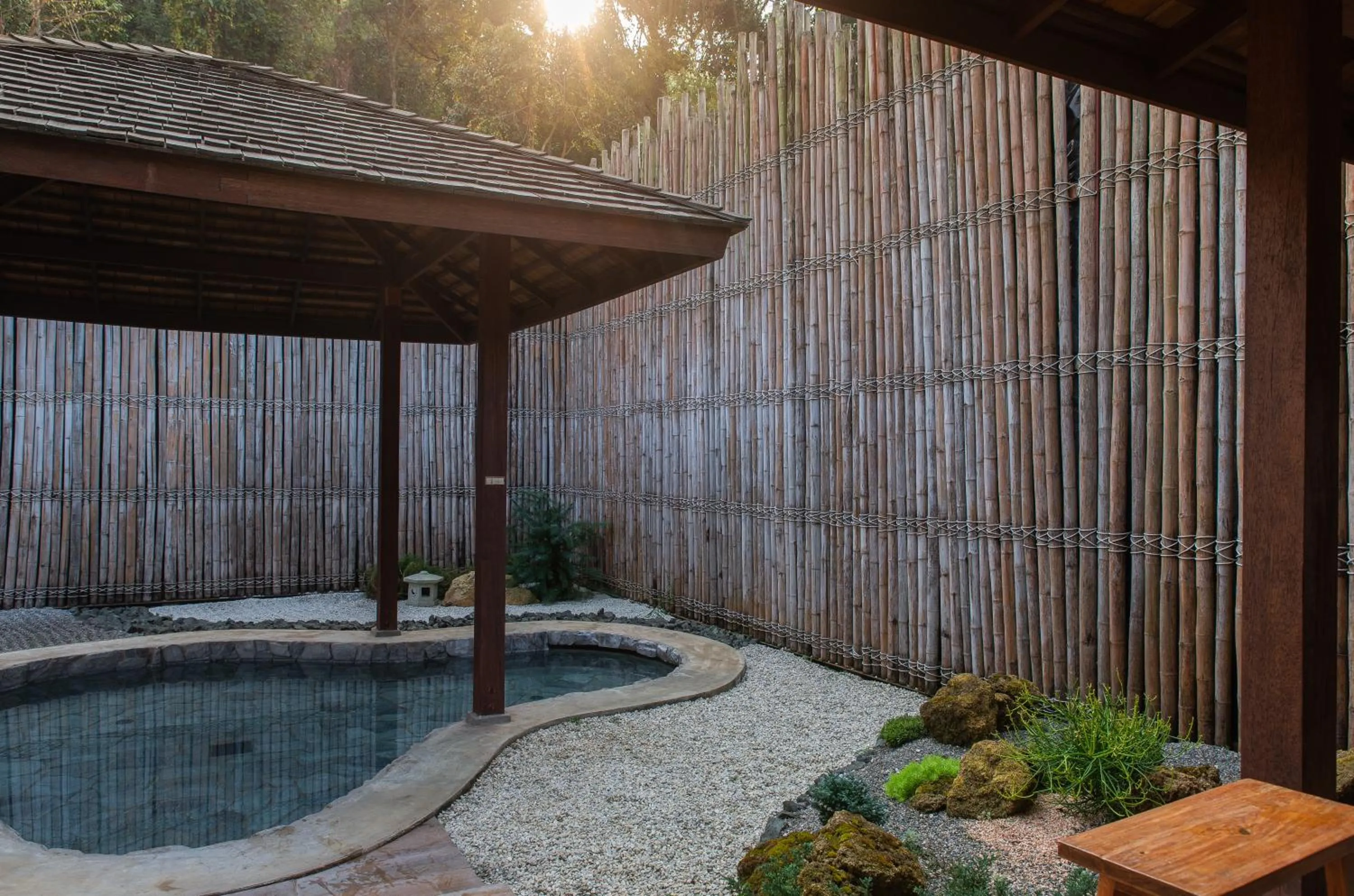 Hot Spring Bath in Onsen at Moncham