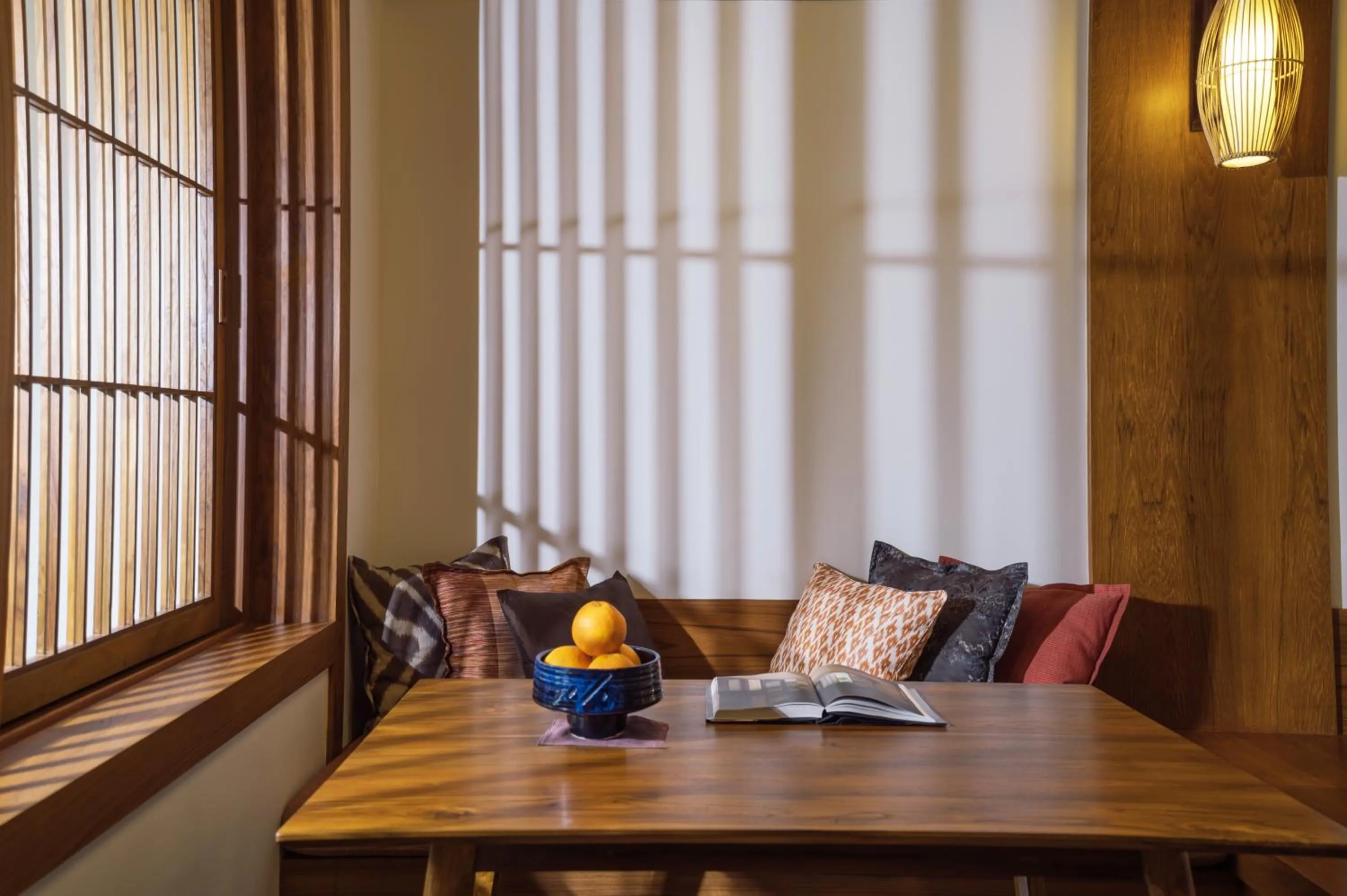 Seating area in Onsen at Moncham