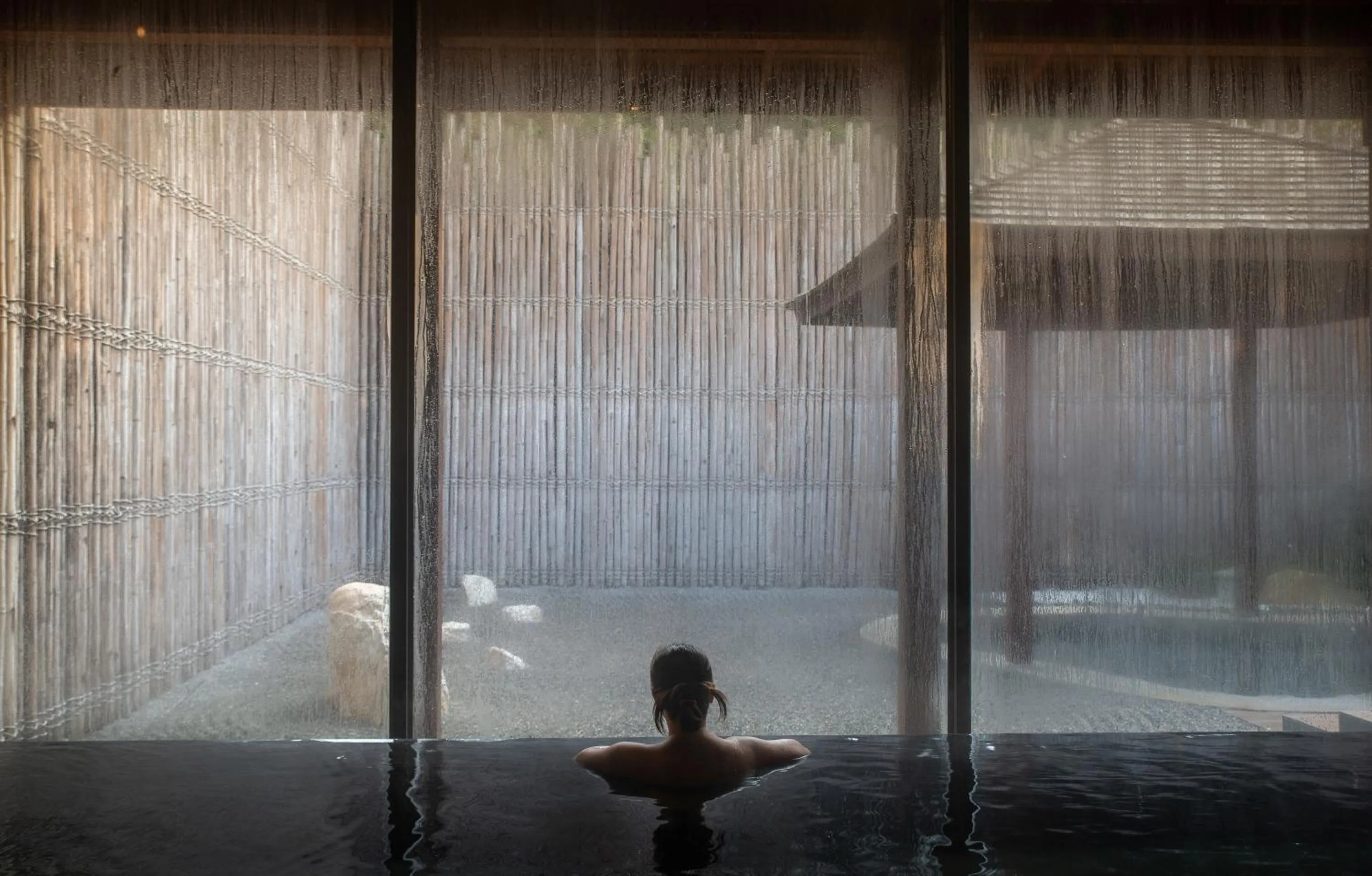 Hot Spring Bath in Onsen at Moncham