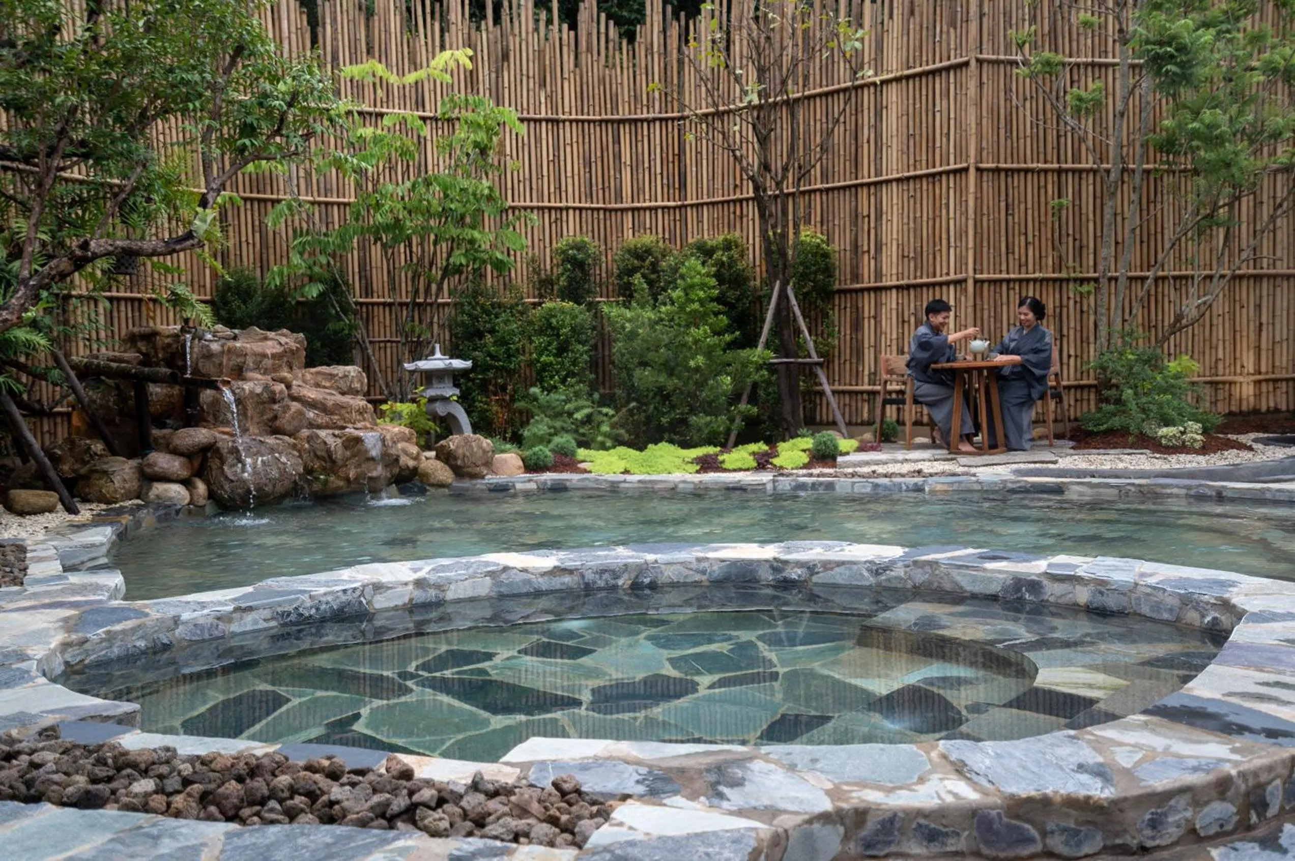 Hot Spring Bath in Onsen at Moncham