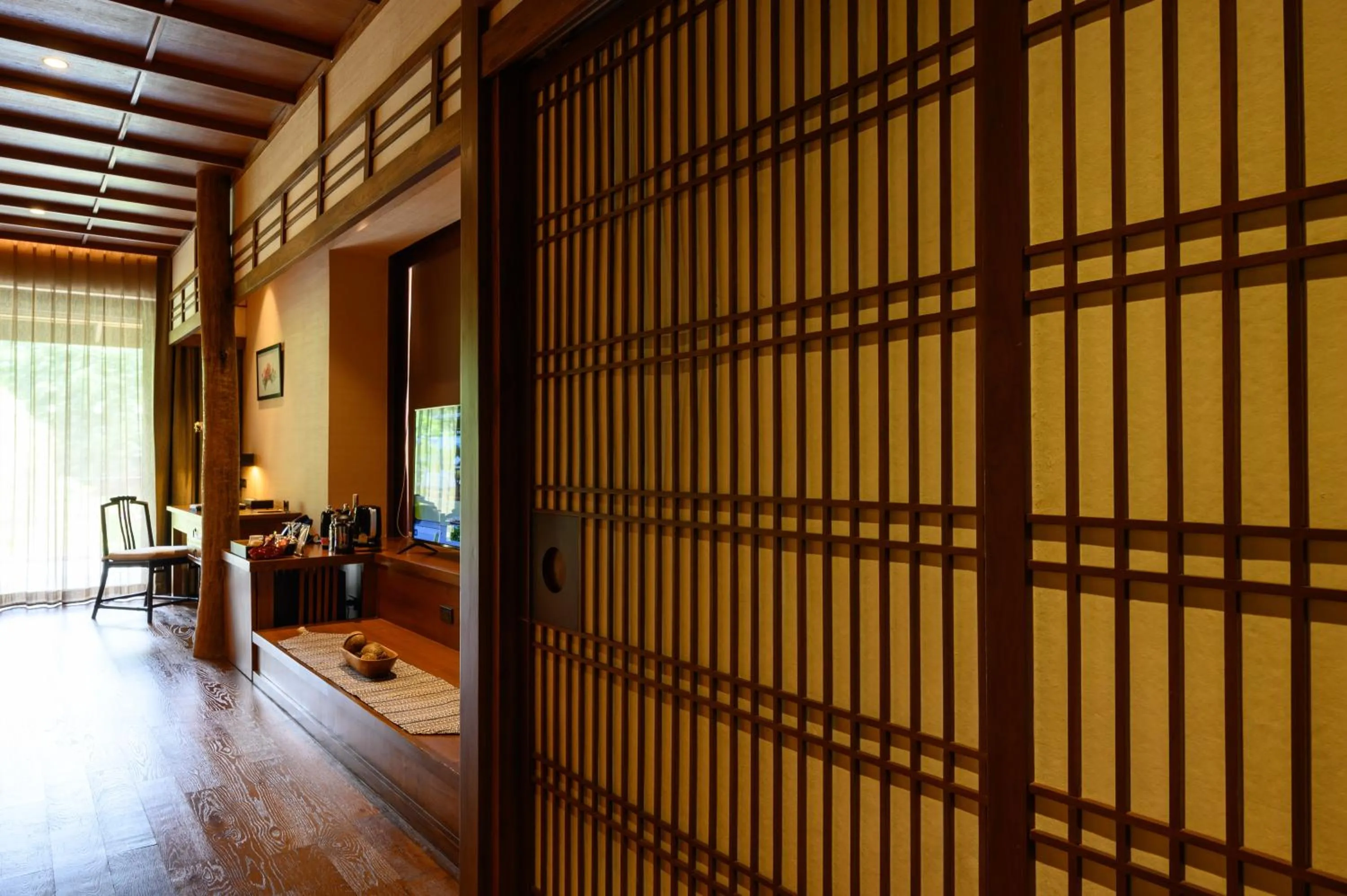 Seating area in Onsen at Moncham