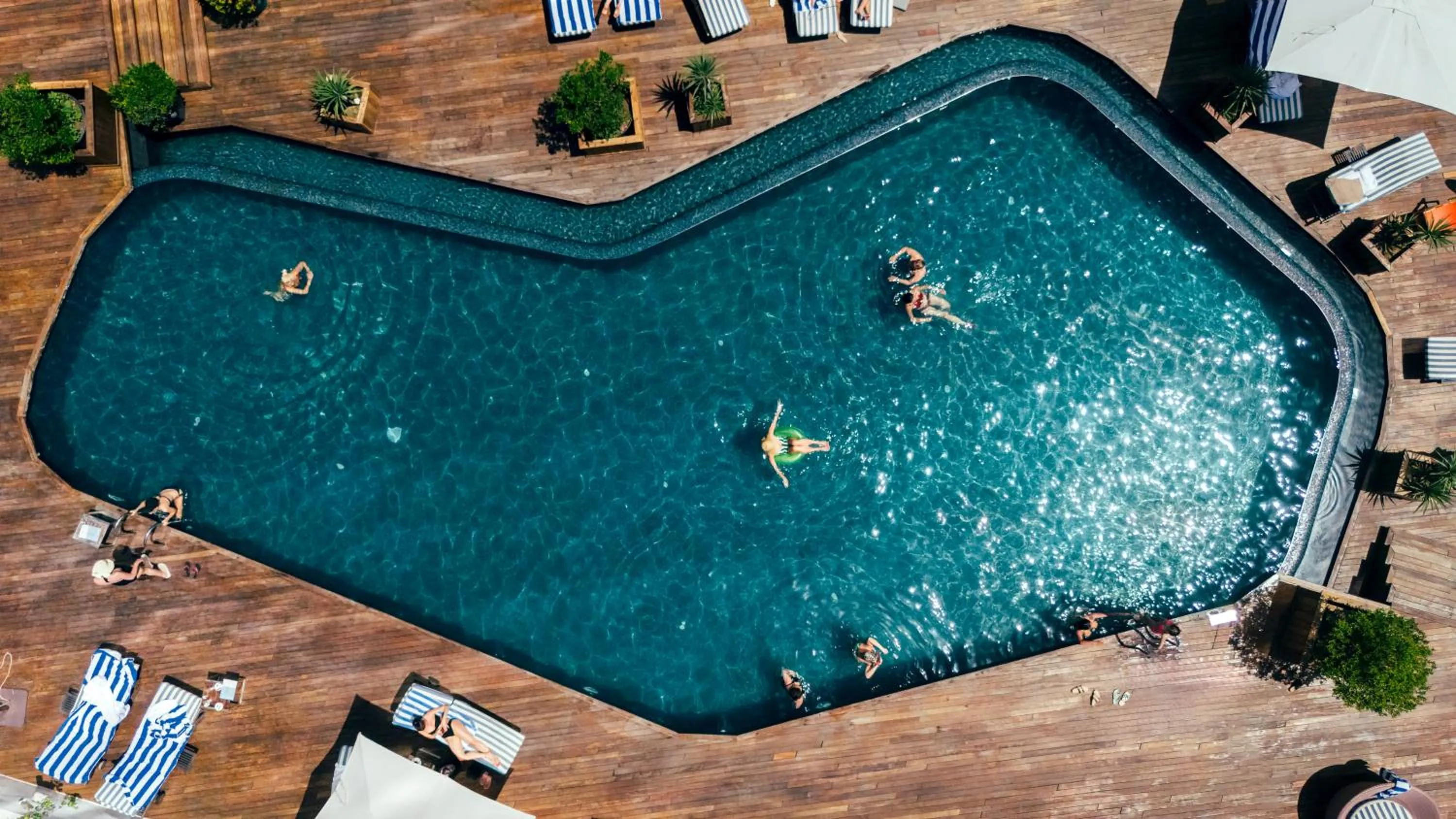 Pool view in Radisson Blu Hotel Batumi
