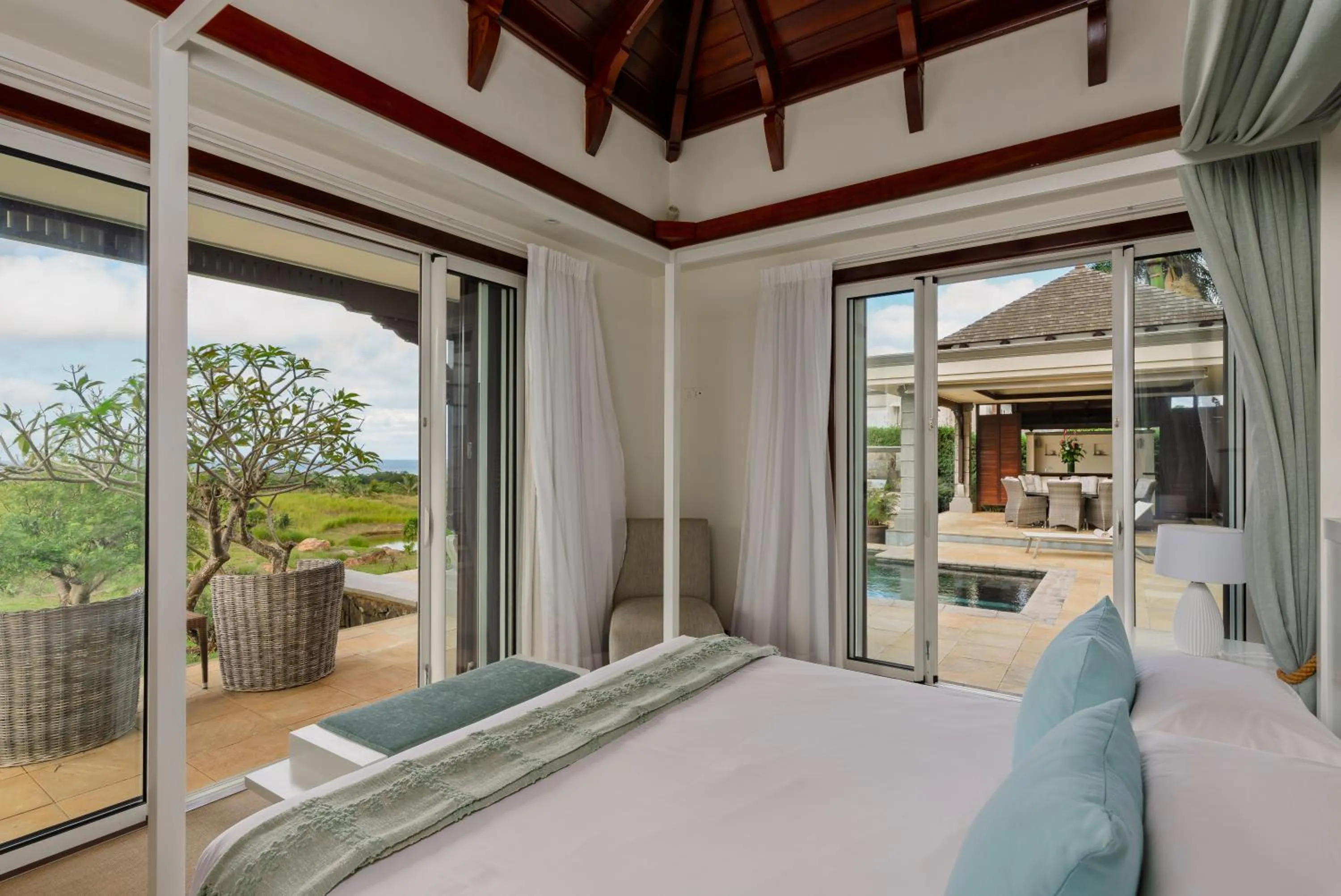 Patio, Bed in Heritage The Villas