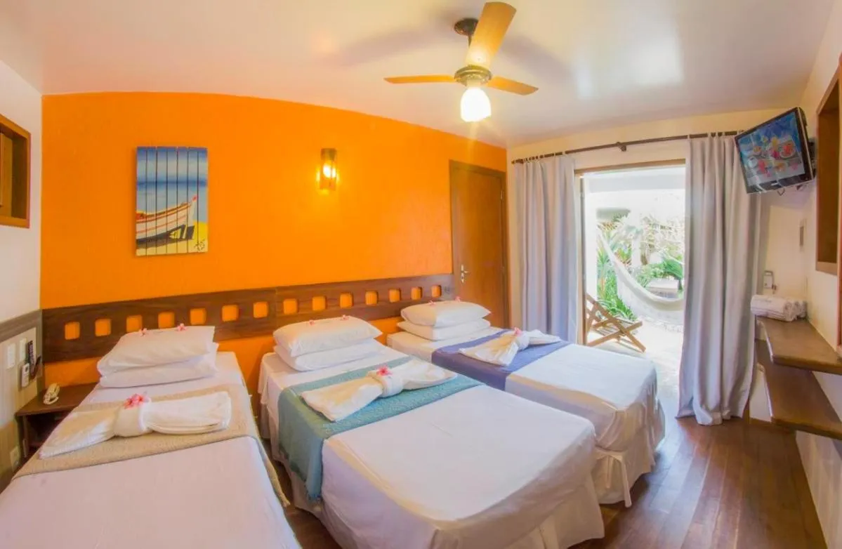 Bed in Pousada Windjeri