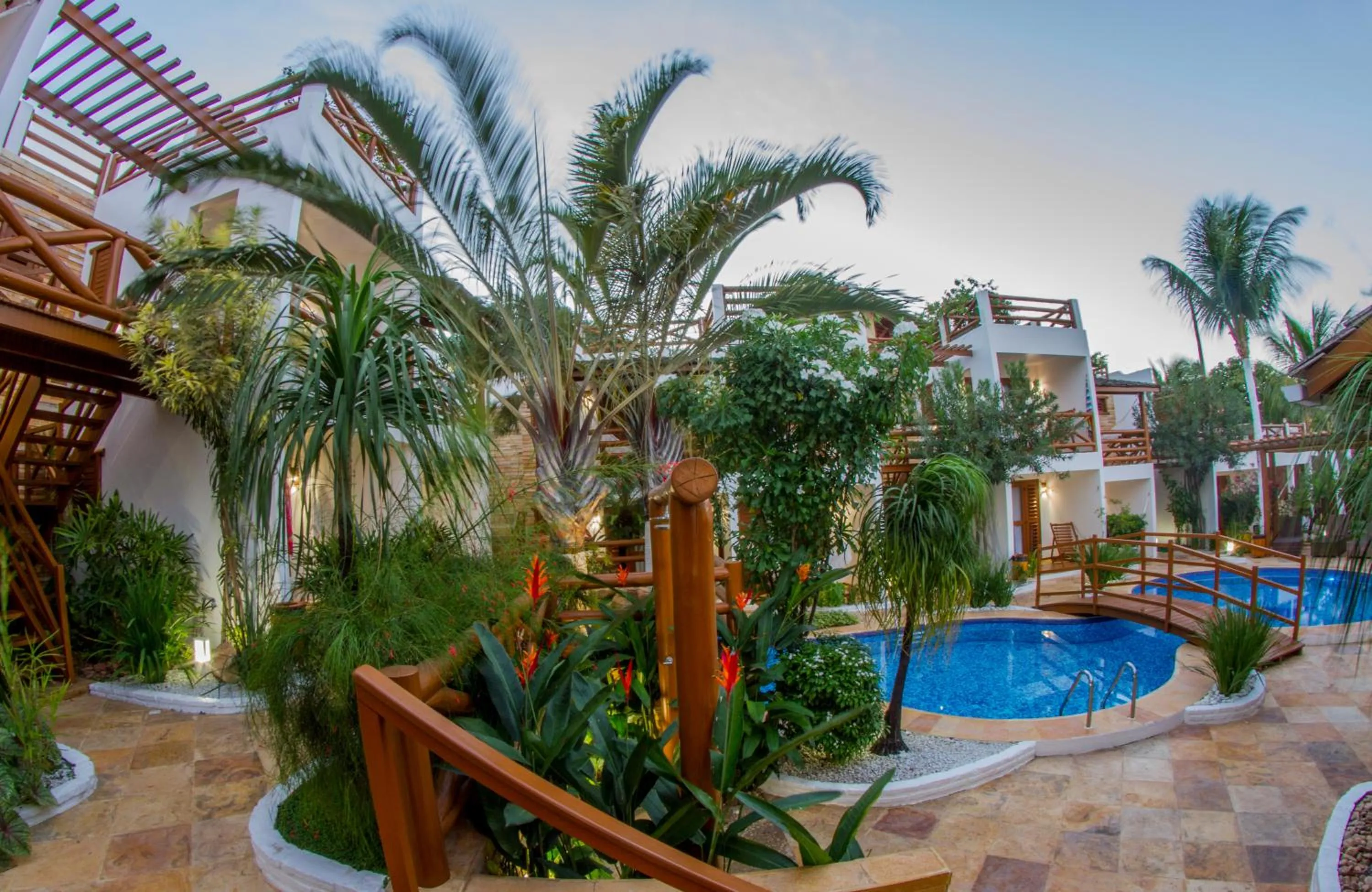 Garden view in Pousada Windjeri