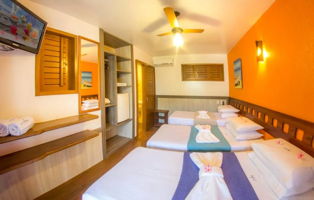 Bed in Pousada Windjeri