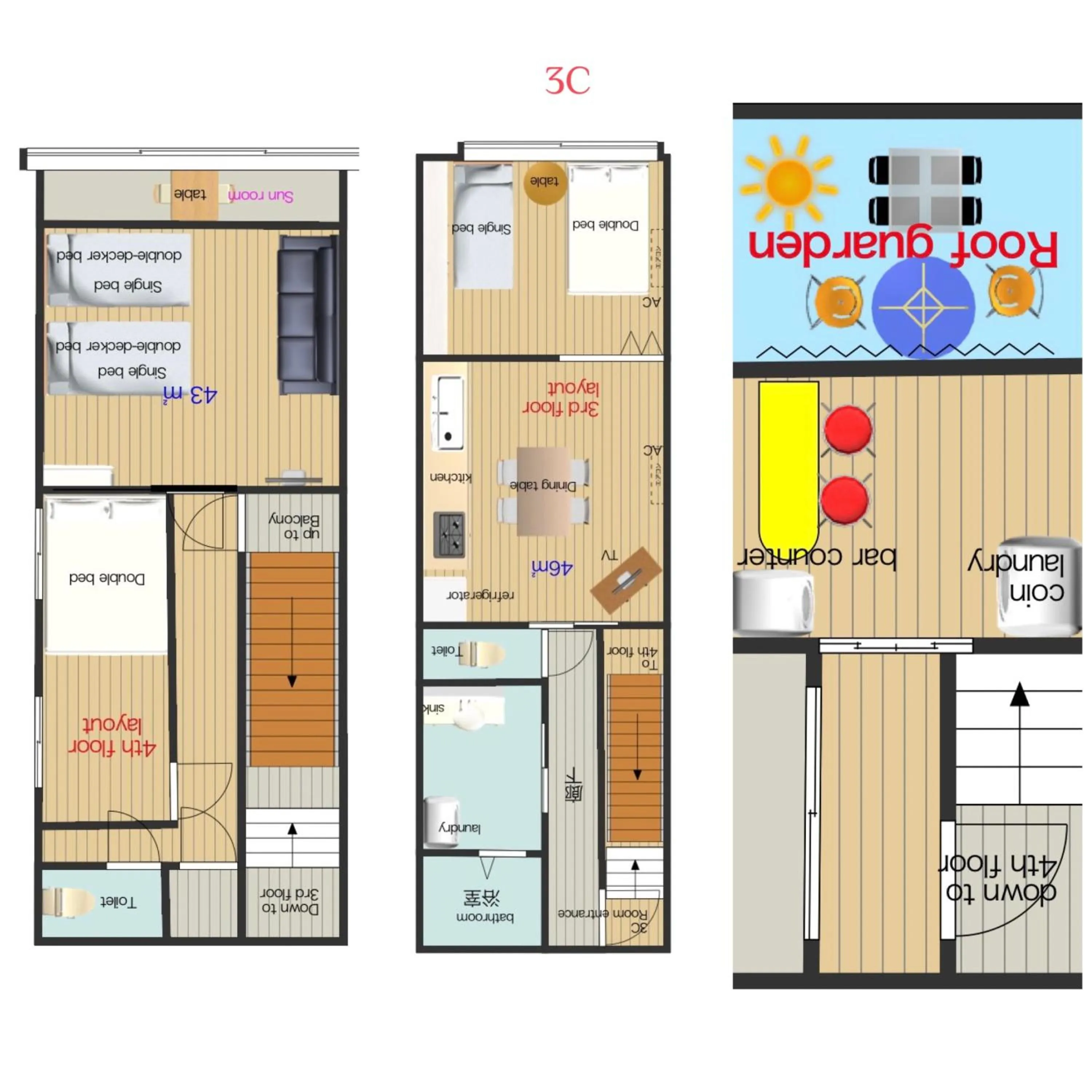 Floor plan in Hotel Orange House
