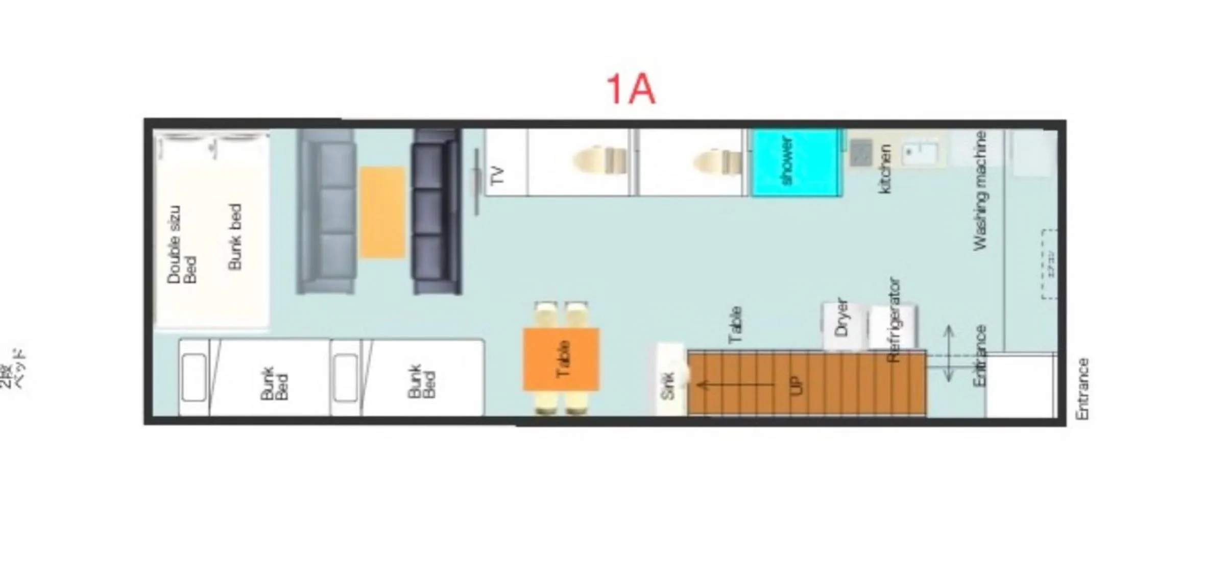 Floor plan in Hotel Orange House