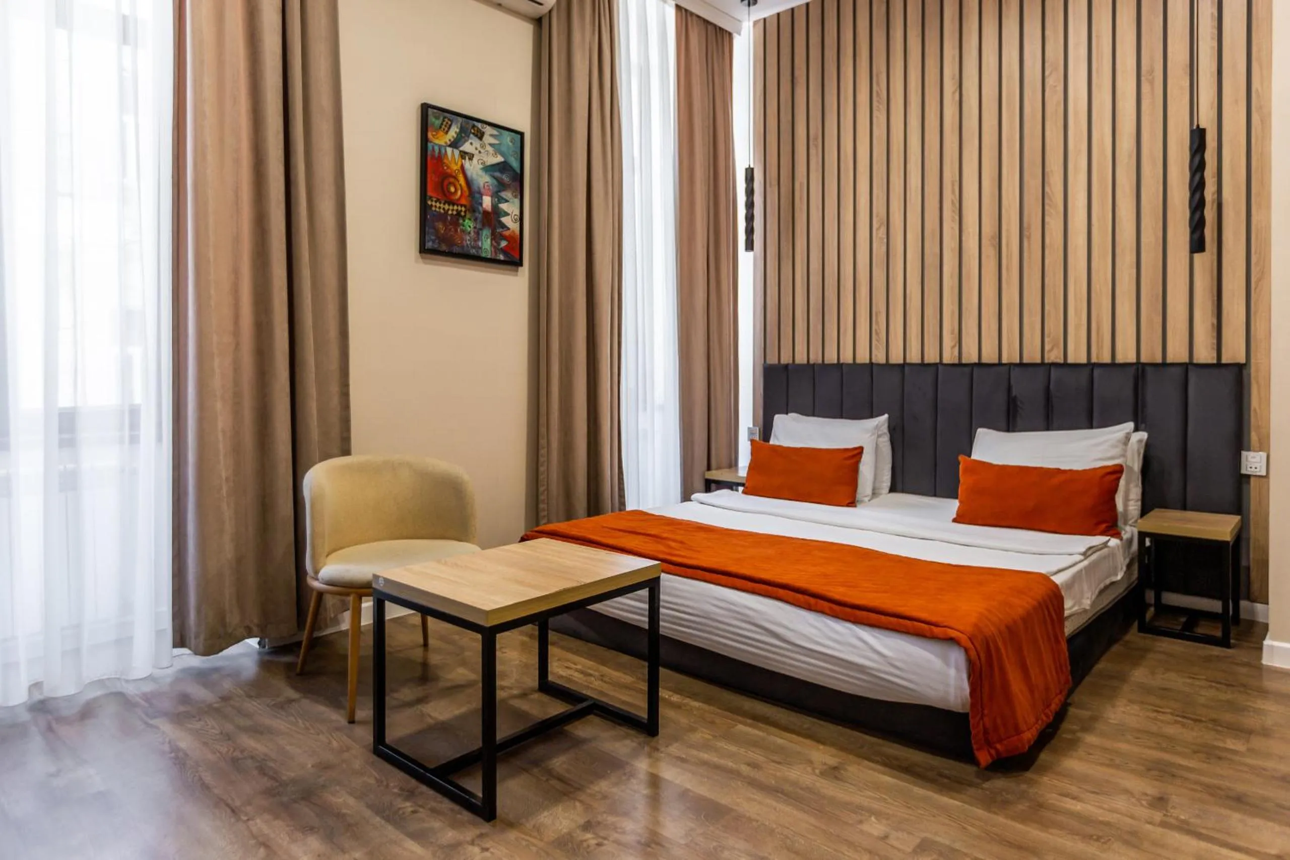 Bed in Seven Boutique Hotel Baku