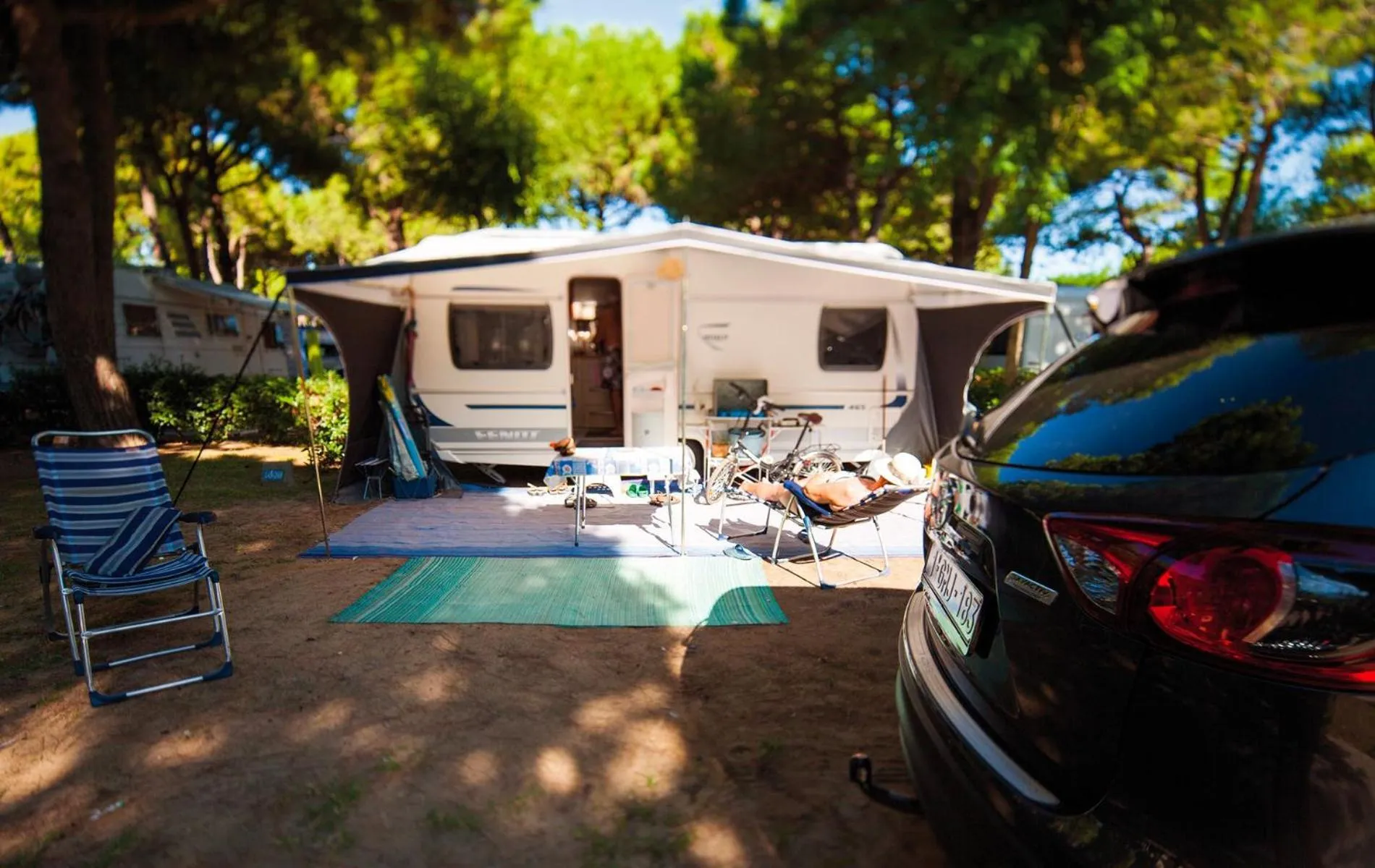 Garden view in Camping Village Cavallino