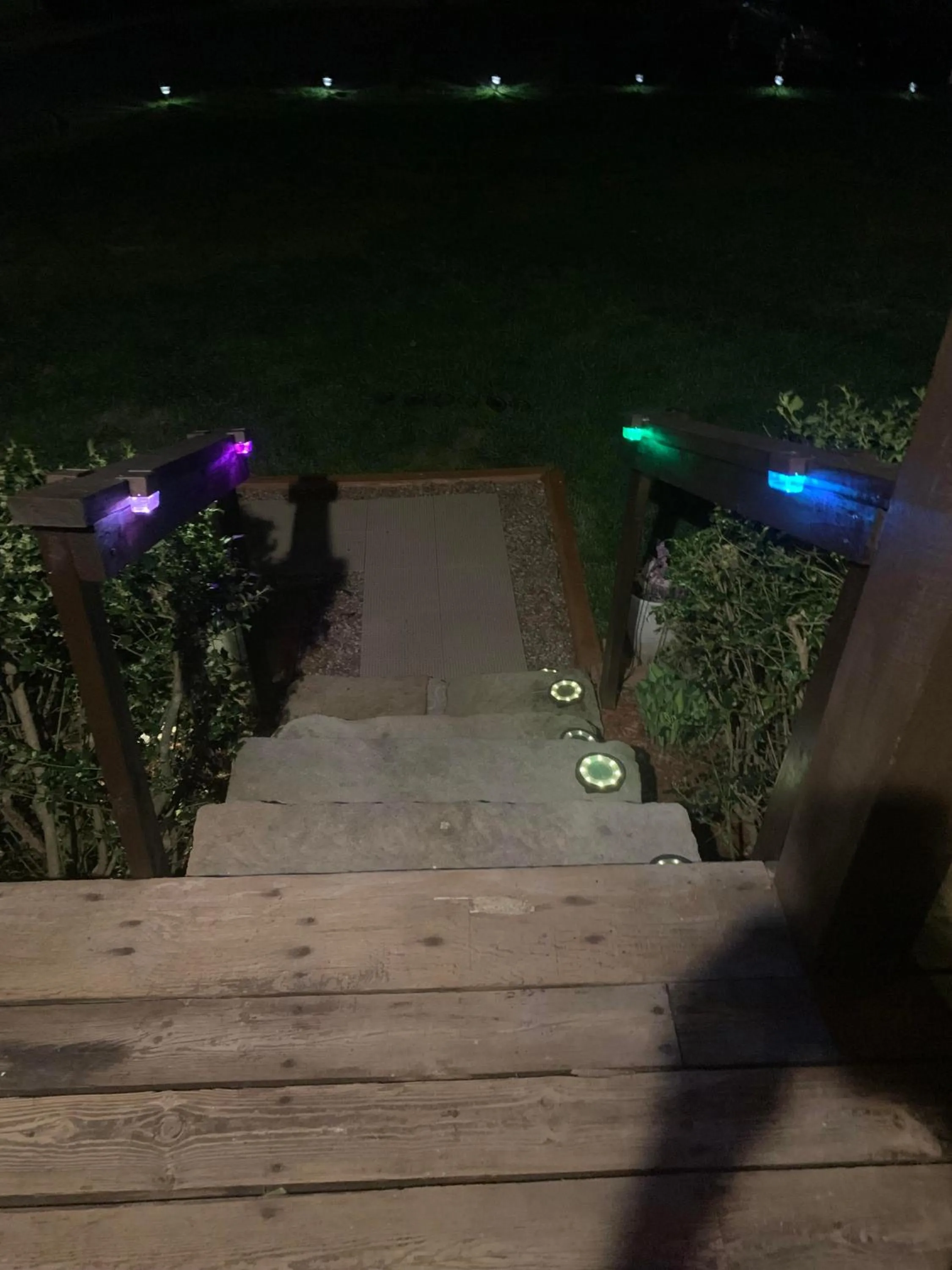 Night in Log Cabin in the Field