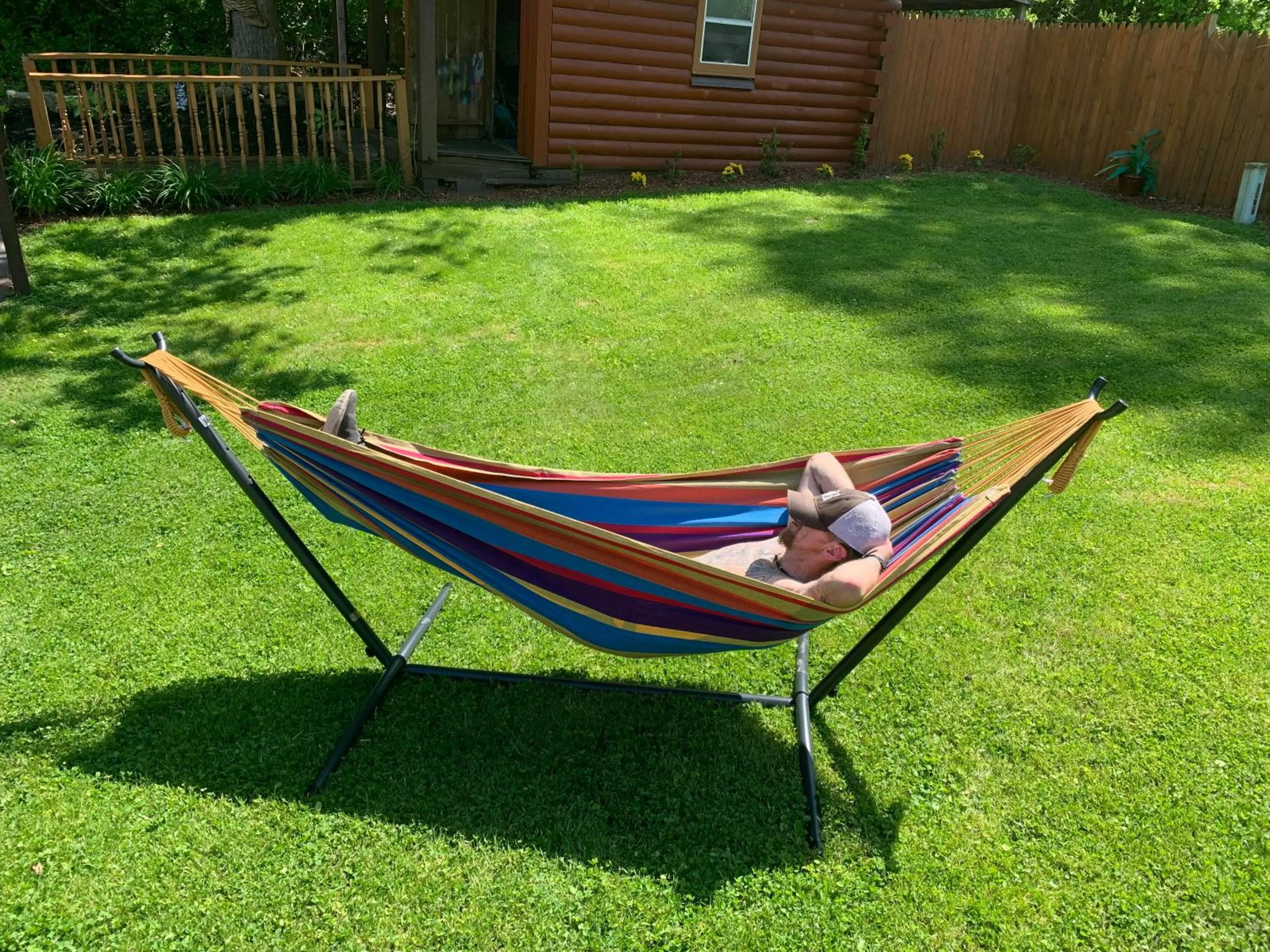 Spring in Log Cabin in the Field