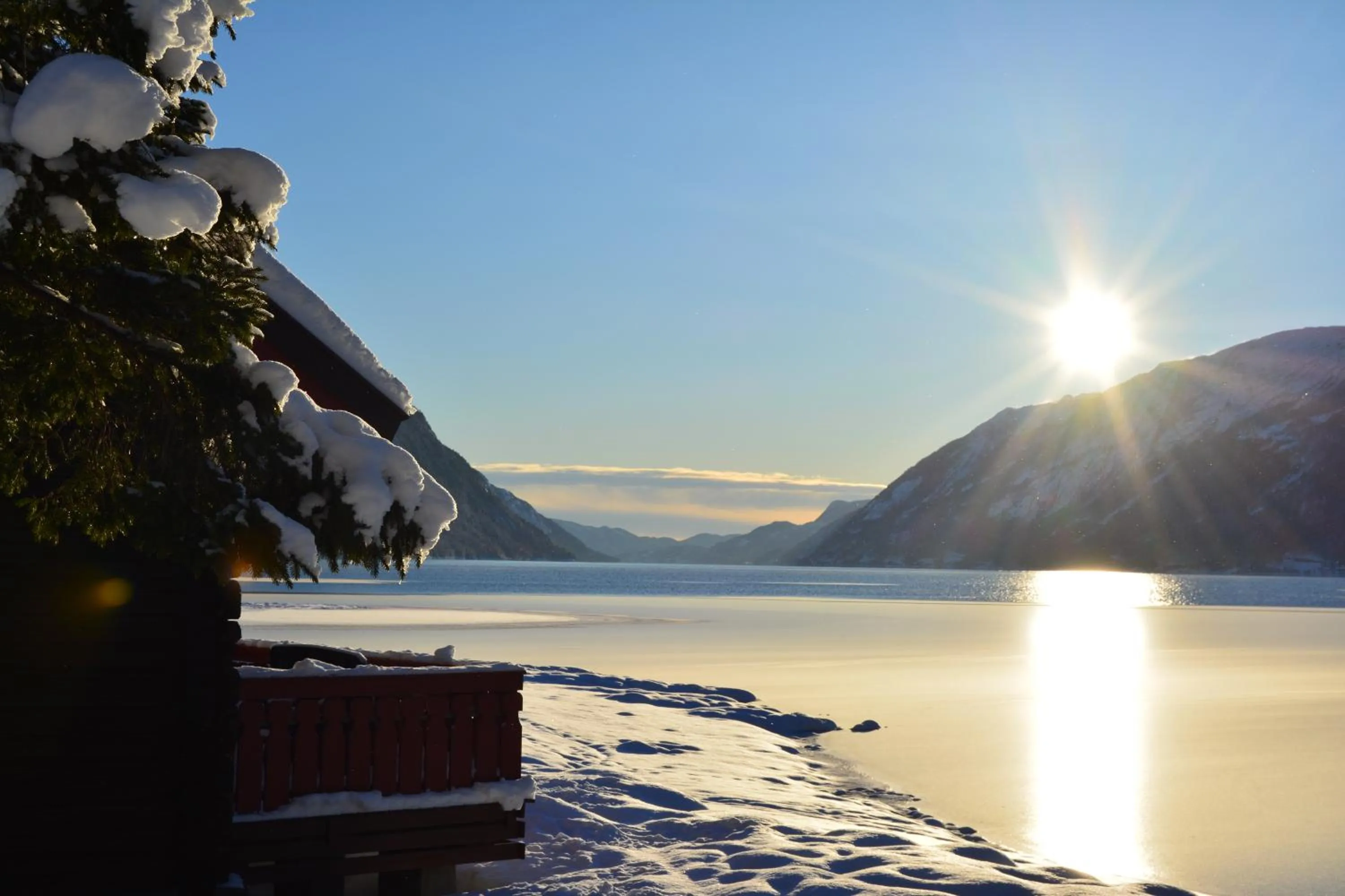 Lake view in Sandviken Camping