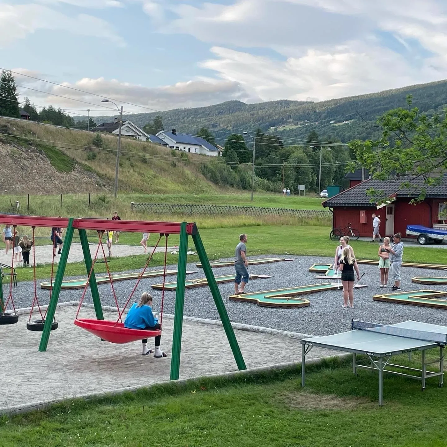 Children play ground in Sandviken Camping