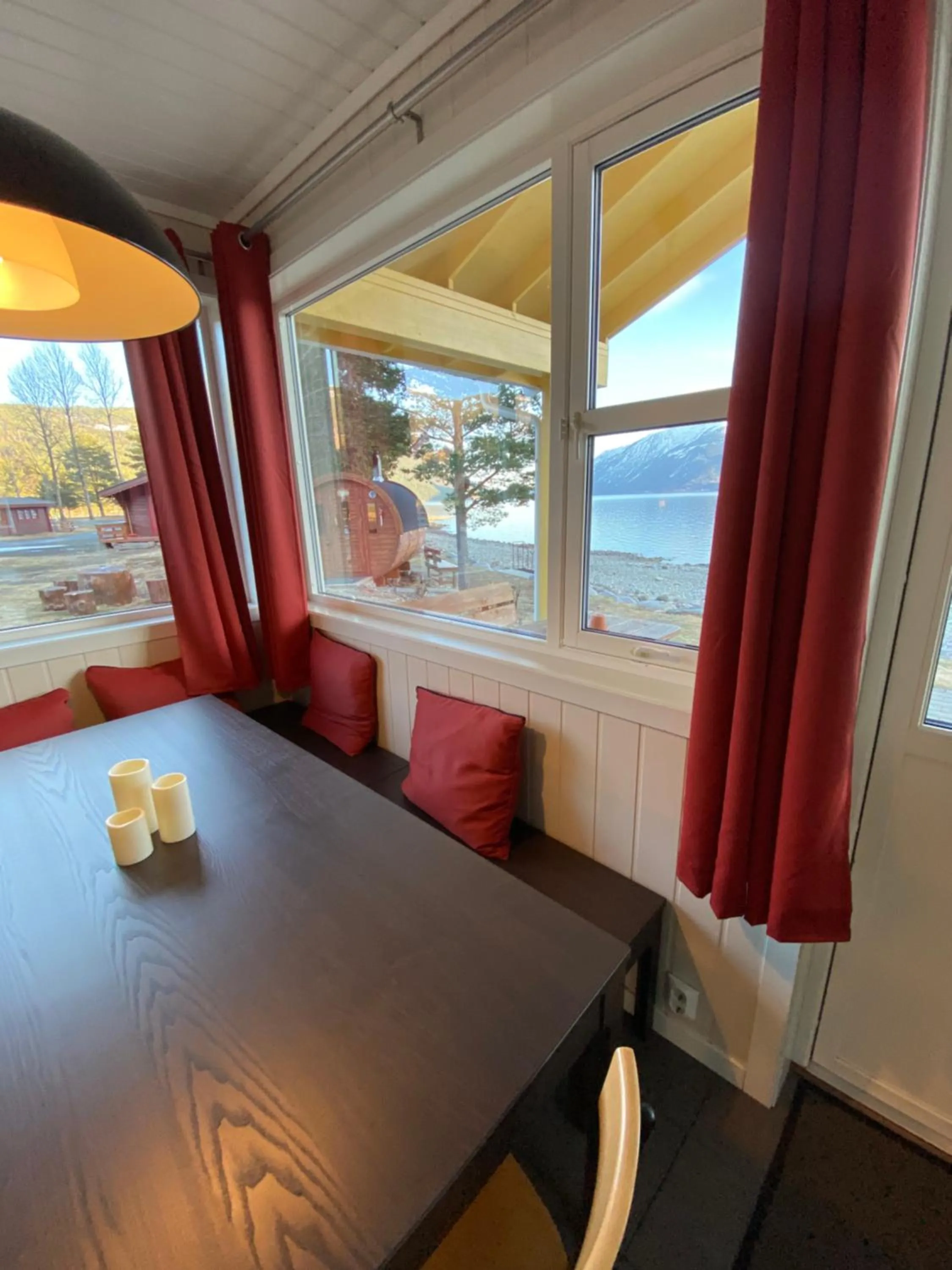 Dining area in Sandviken Camping