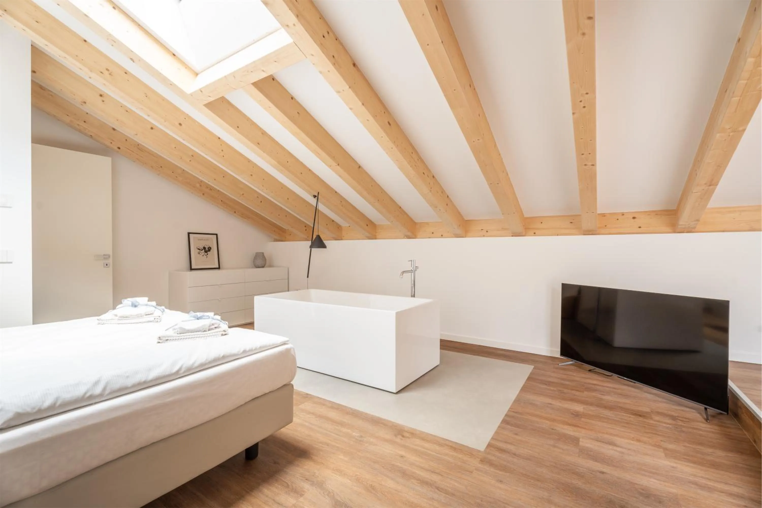 Bath, Bed in Casa Al Sole