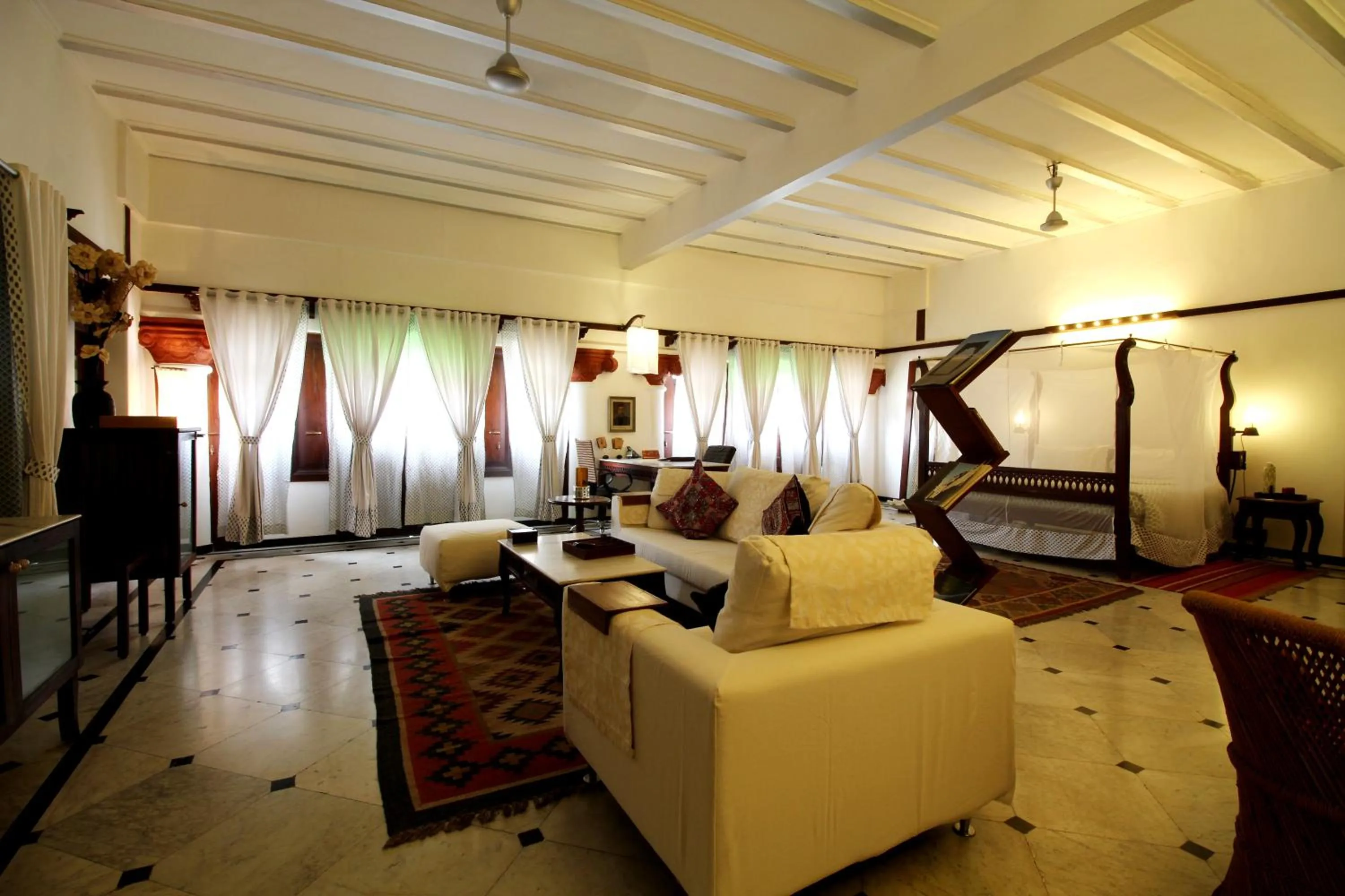 Living room in The House of MG-A Heritage Hotel, Ahmedabad