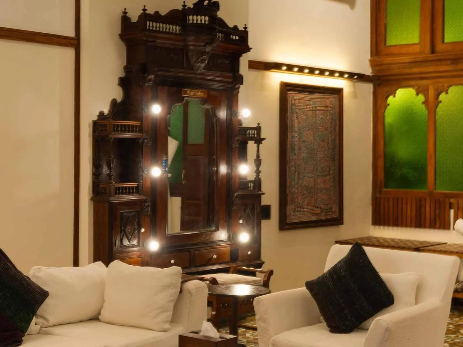 Living room in The House of MG-A Heritage Hotel, Ahmedabad