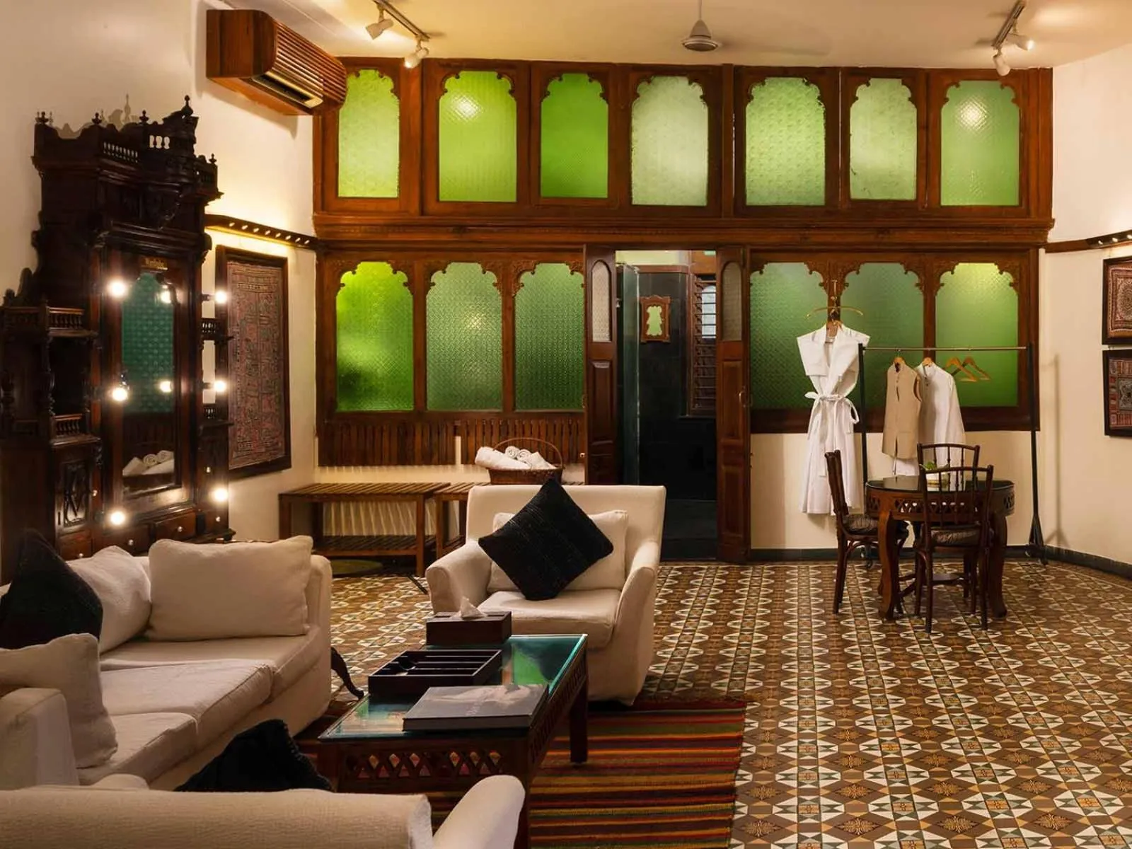 Living room in The House of MG-A Heritage Hotel, Ahmedabad