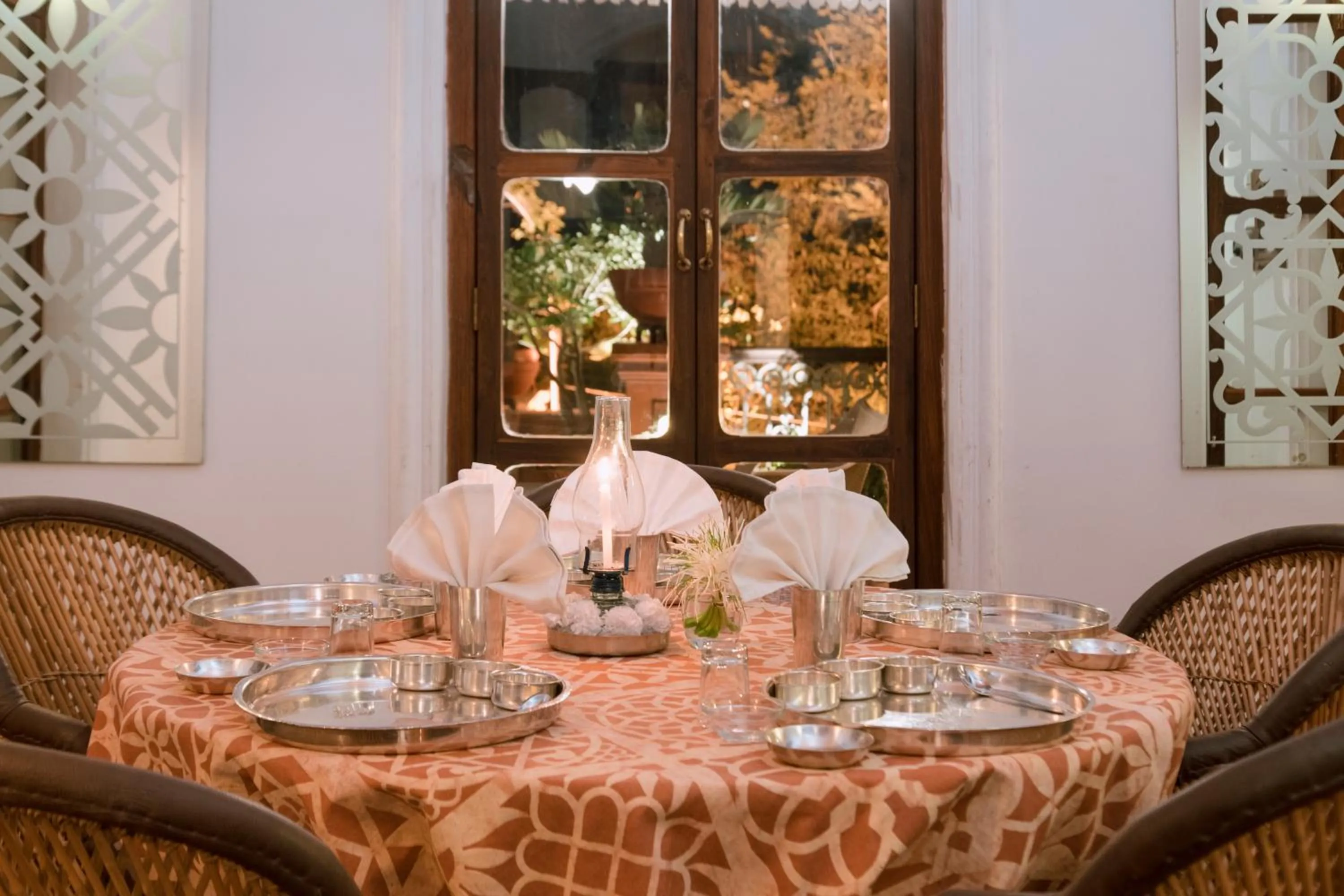 Dining area in The House of MG-A Heritage Hotel, Ahmedabad