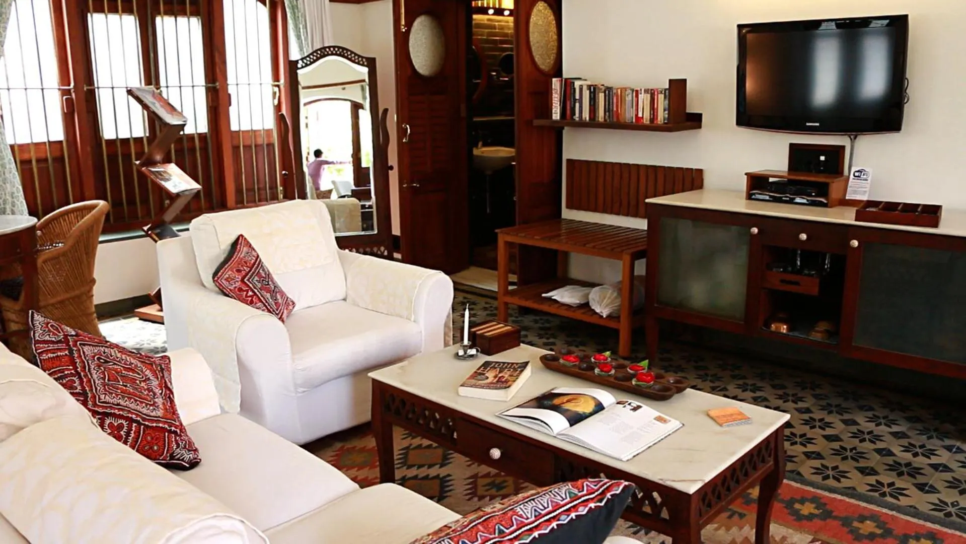 Living room in The House of MG-A Heritage Hotel, Ahmedabad