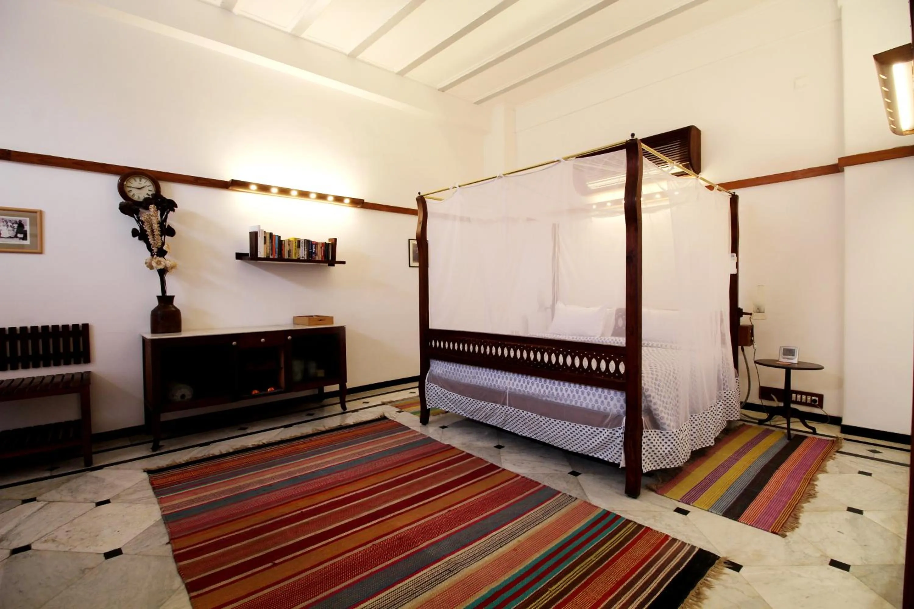 Living room, Bed in The House of MG-A Heritage Hotel, Ahmedabad