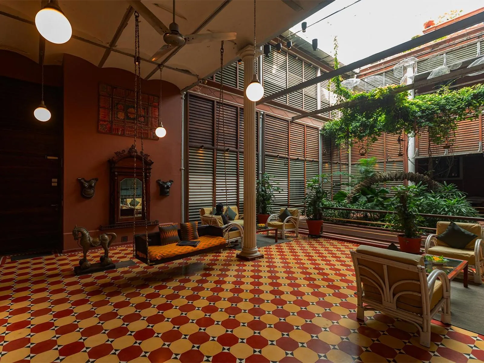 Inner courtyard view in The House of MG-A Heritage Hotel, Ahmedabad