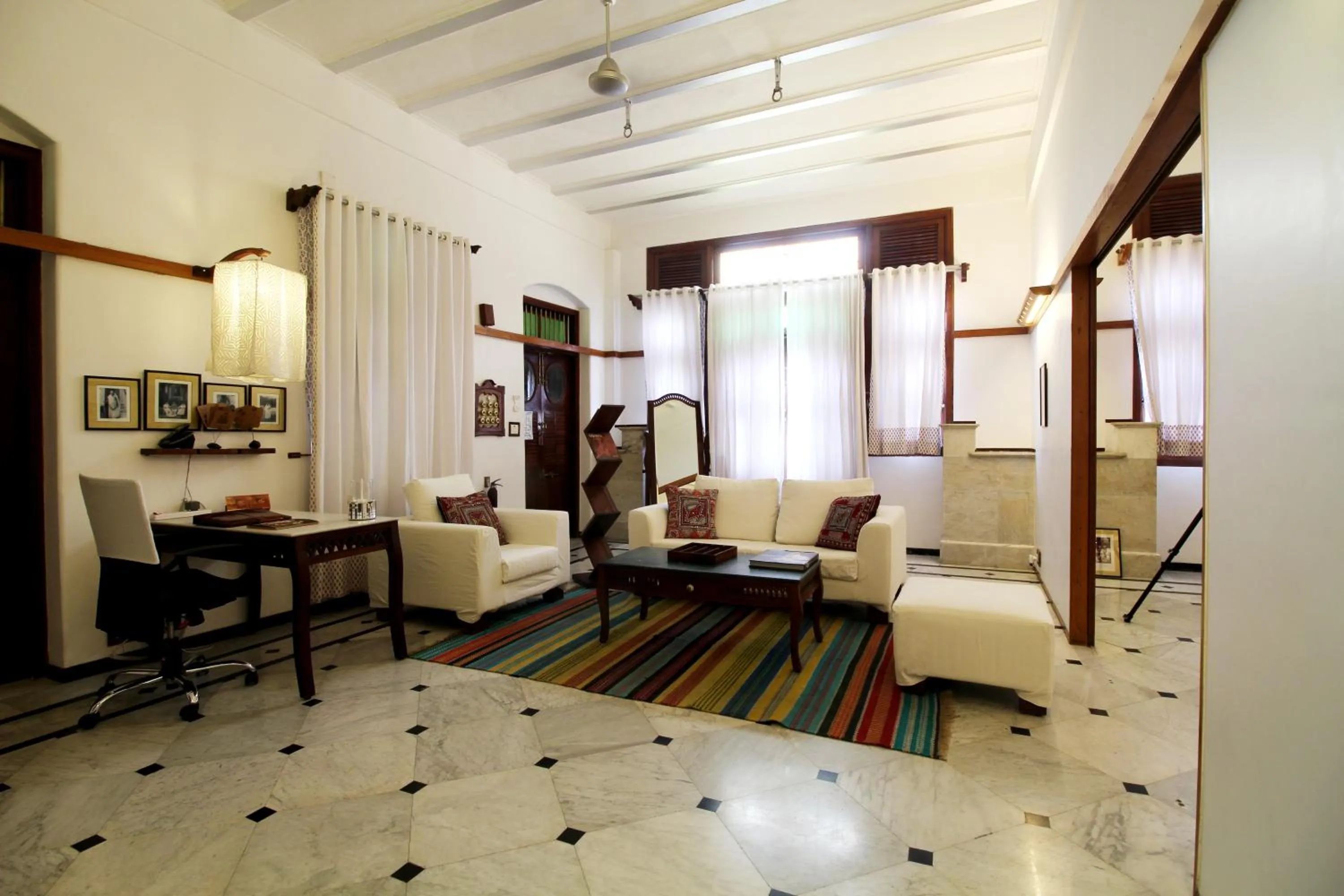 Living room in The House of MG-A Heritage Hotel, Ahmedabad