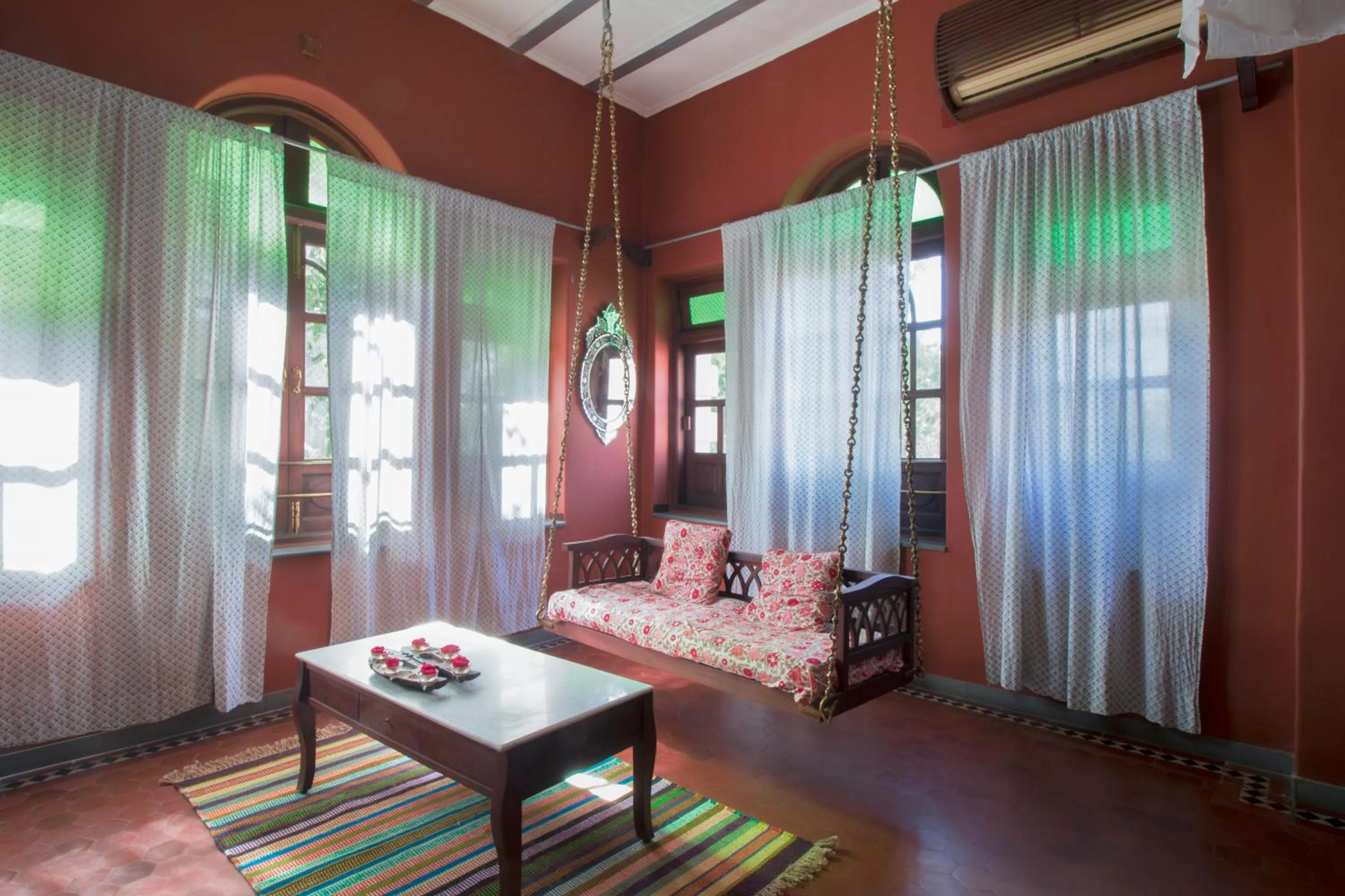 Seating area, Bed in The House of MG-A Heritage Hotel, Ahmedabad