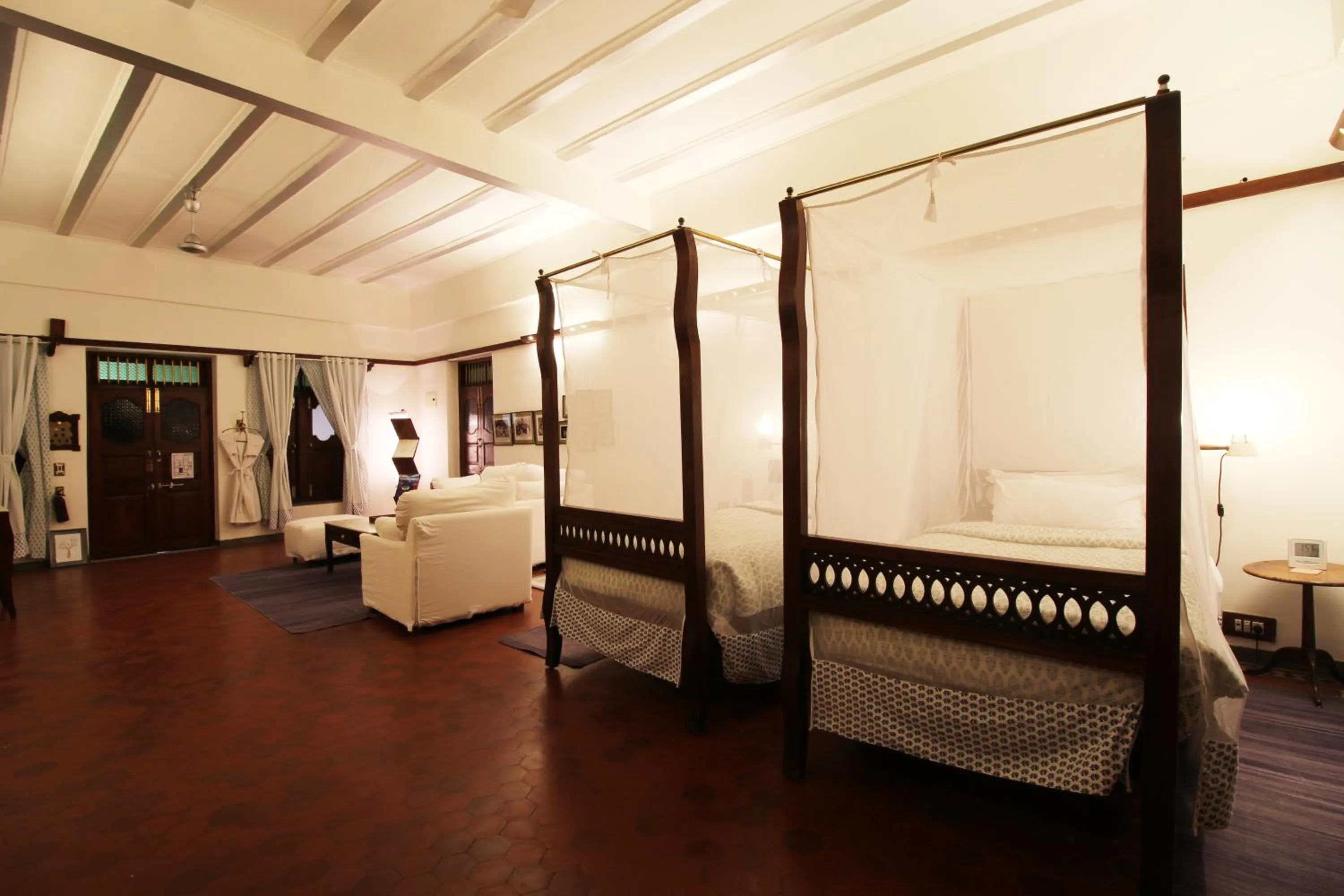 Living room, Bed in The House of MG-A Heritage Hotel, Ahmedabad