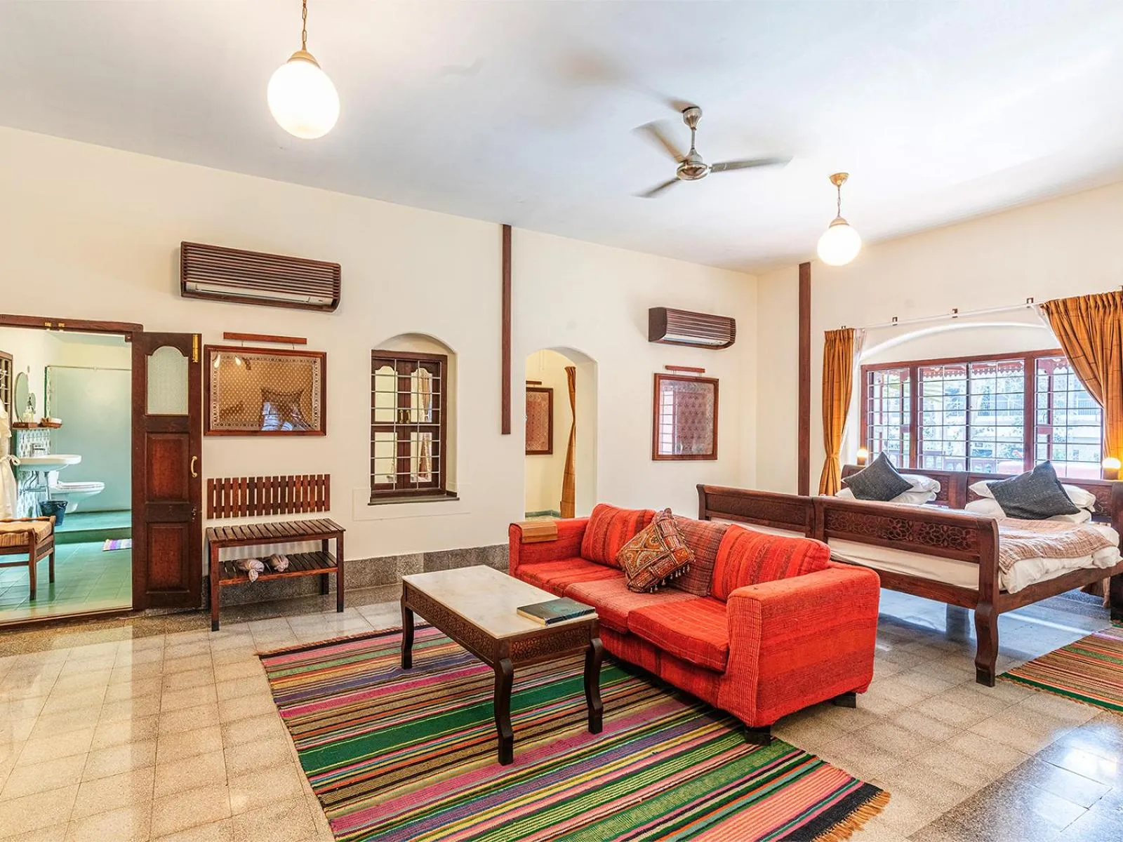 Living room in The House of MG-A Heritage Hotel, Ahmedabad