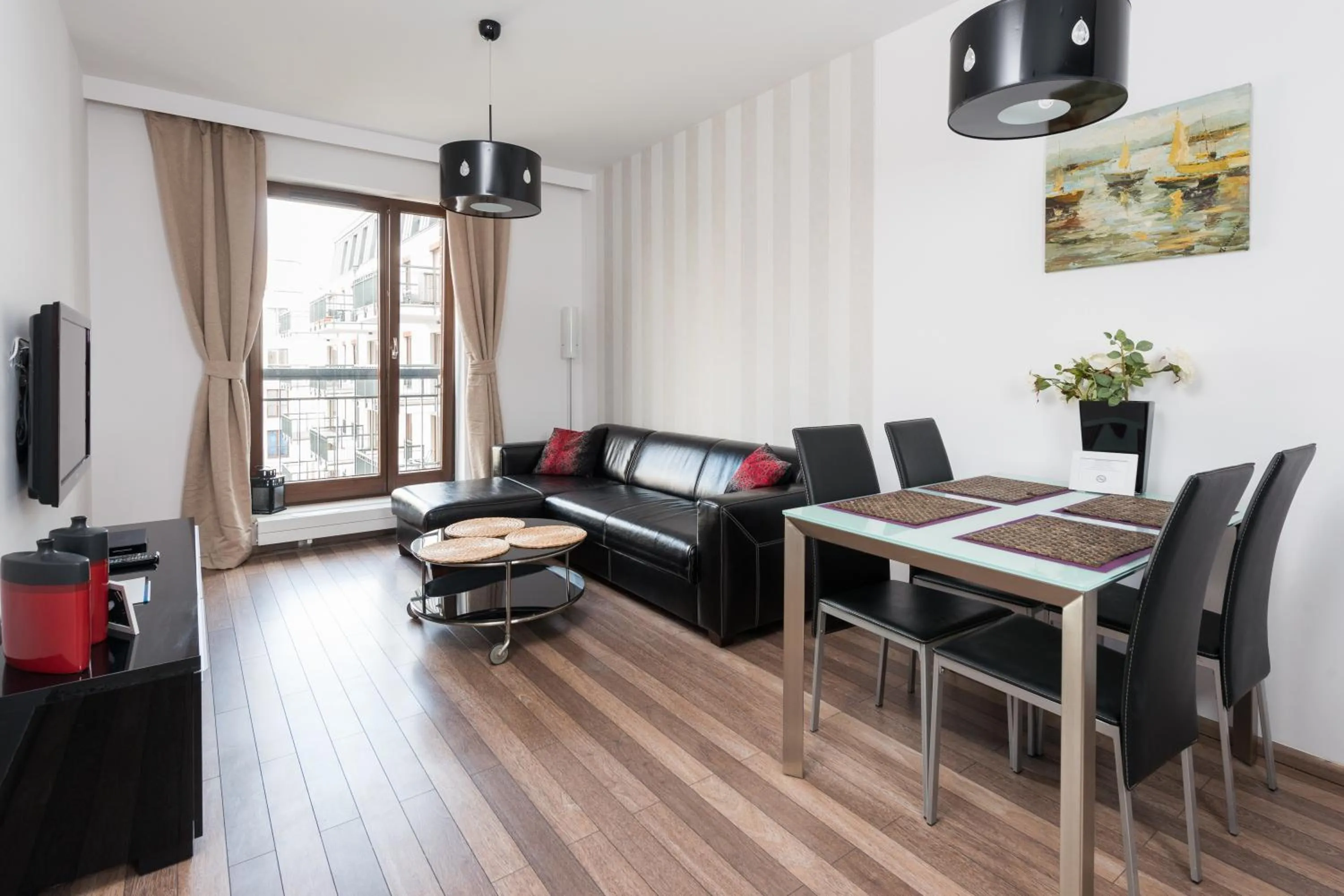 Living room in Szafarnia Apartments Old Town