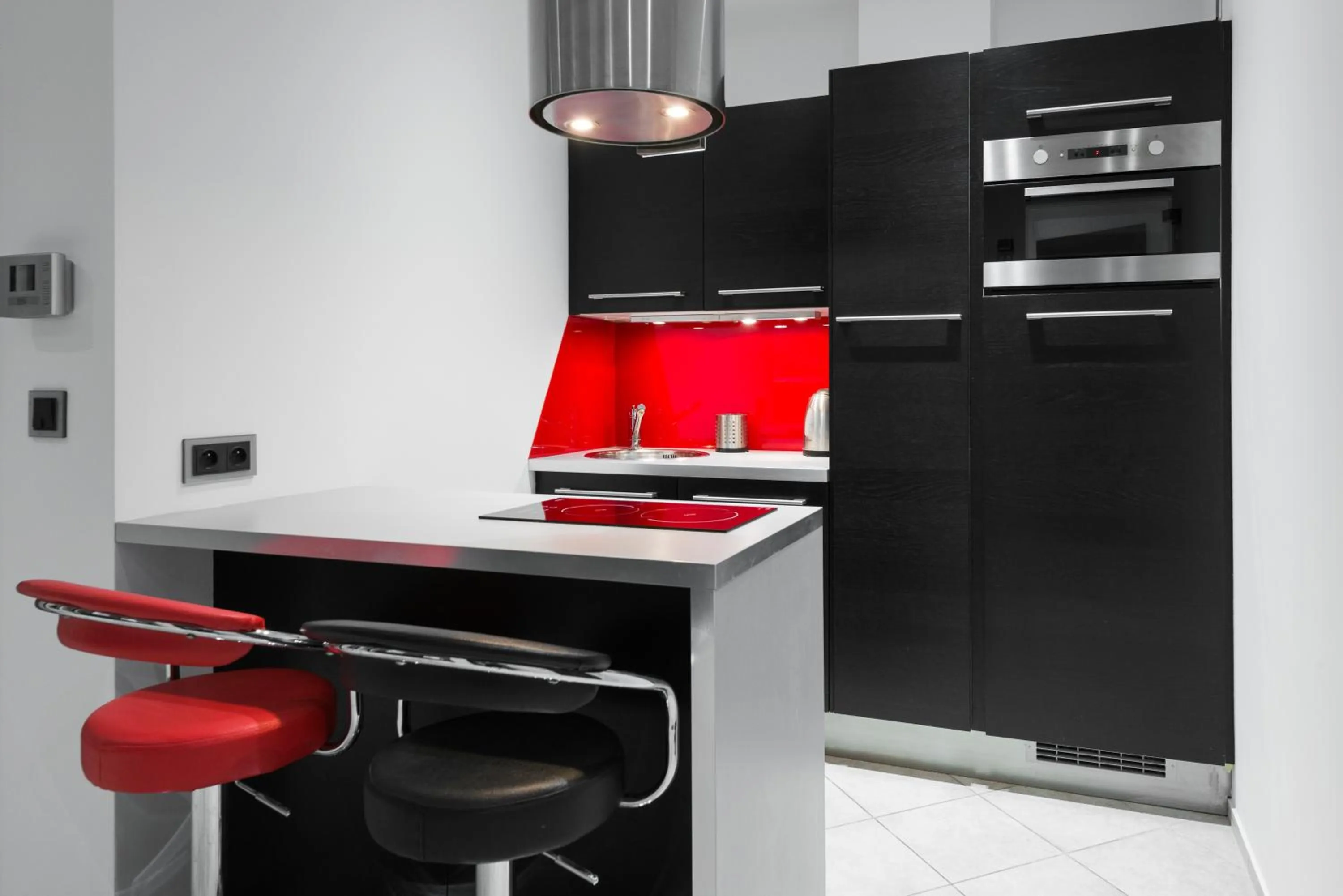 Kitchen or kitchenette in Szafarnia Apartments Old Town