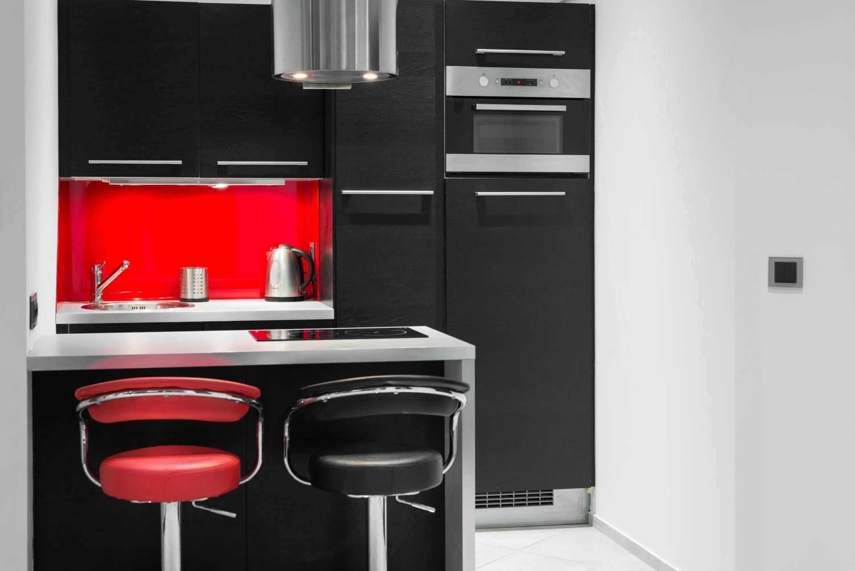 Kitchen or kitchenette in Szafarnia Apartments Old Town